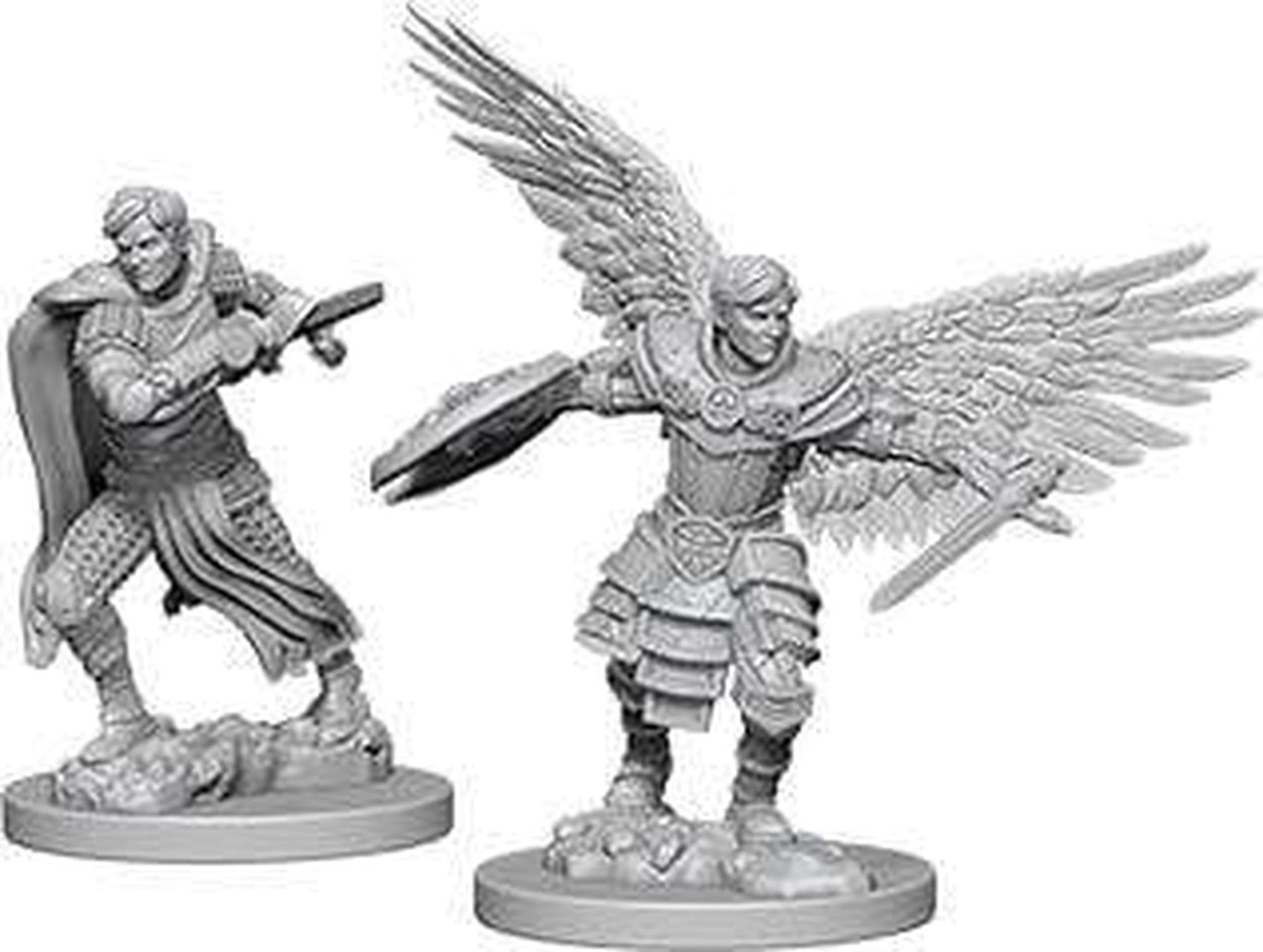 Dungeons & Dragons Wave 5 Aasimar Female Paladin Miniature - Unpainted Cardboard Board Game Accessory