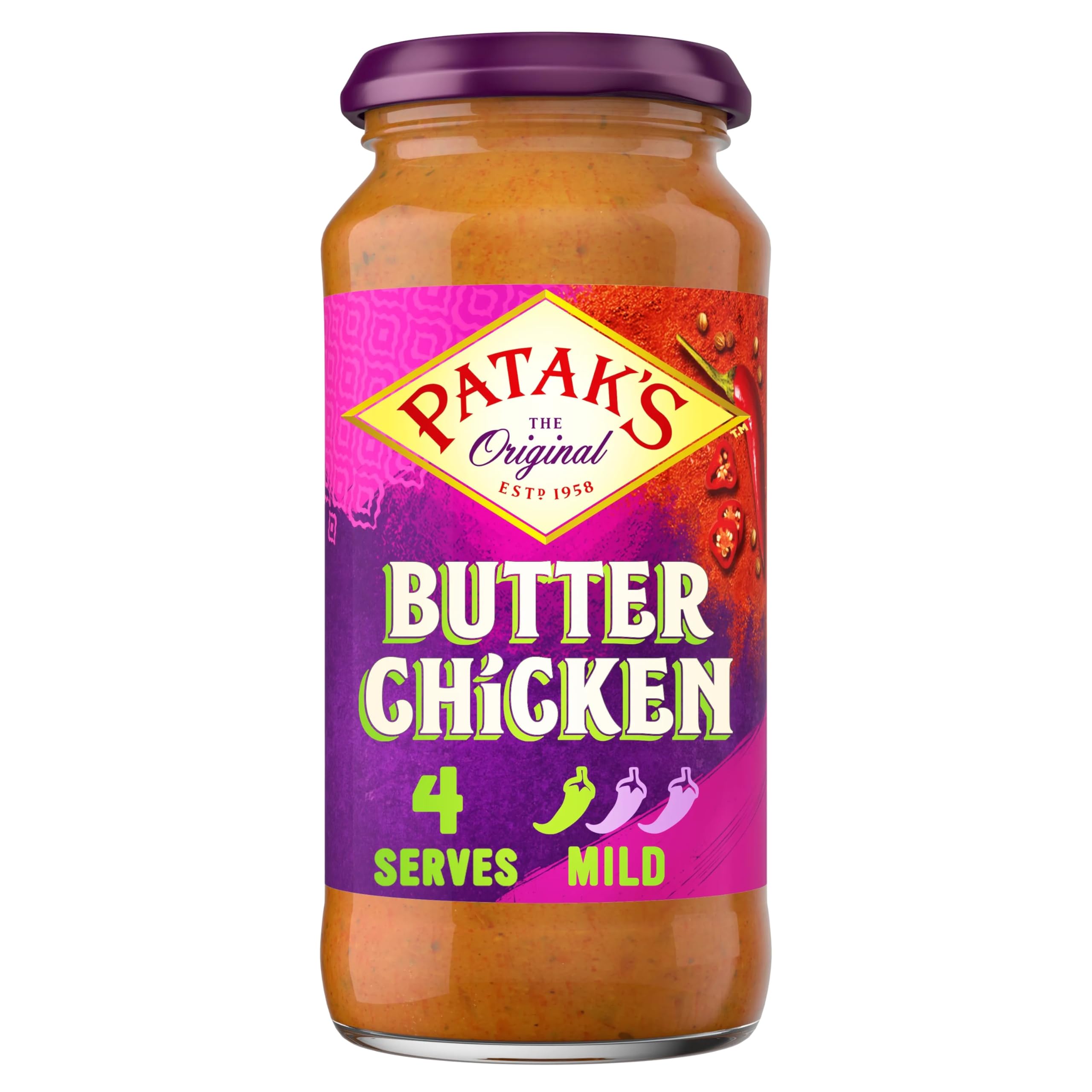 Patak's Butter Chicken Curry Sauce - Mild Spice, Serves 4 | 450g