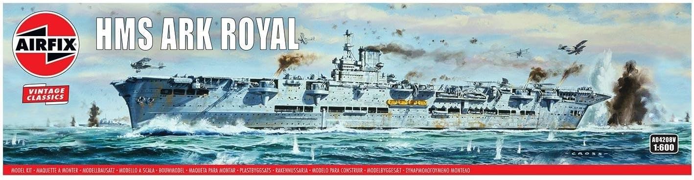 Airfix A04208V HMS Ark Royal 1:600 Scale Ship Model Kit - 353 Pieces