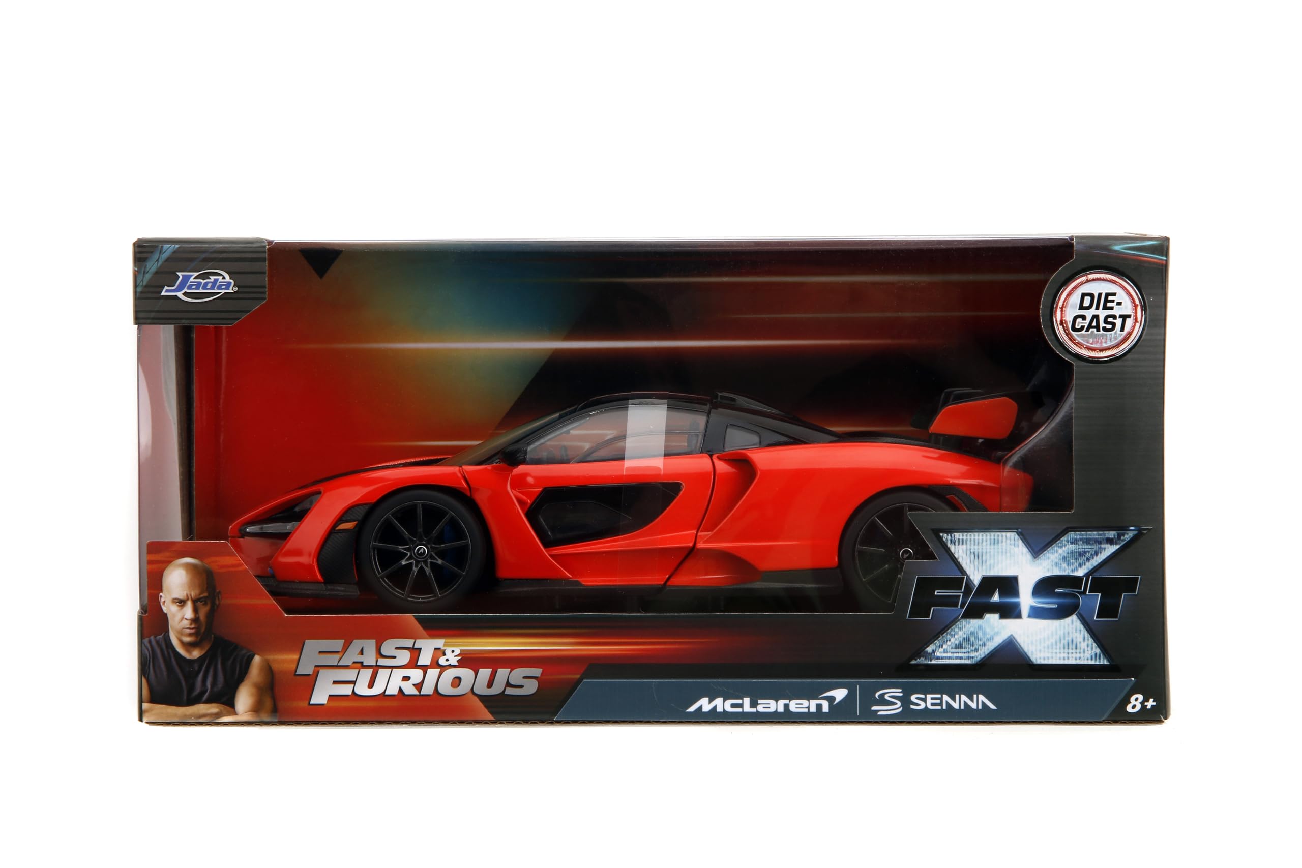 Jada Toys Fast & Furious McLaren Senna 1:24 Die-Cast Model Car | Orange/Black 5
