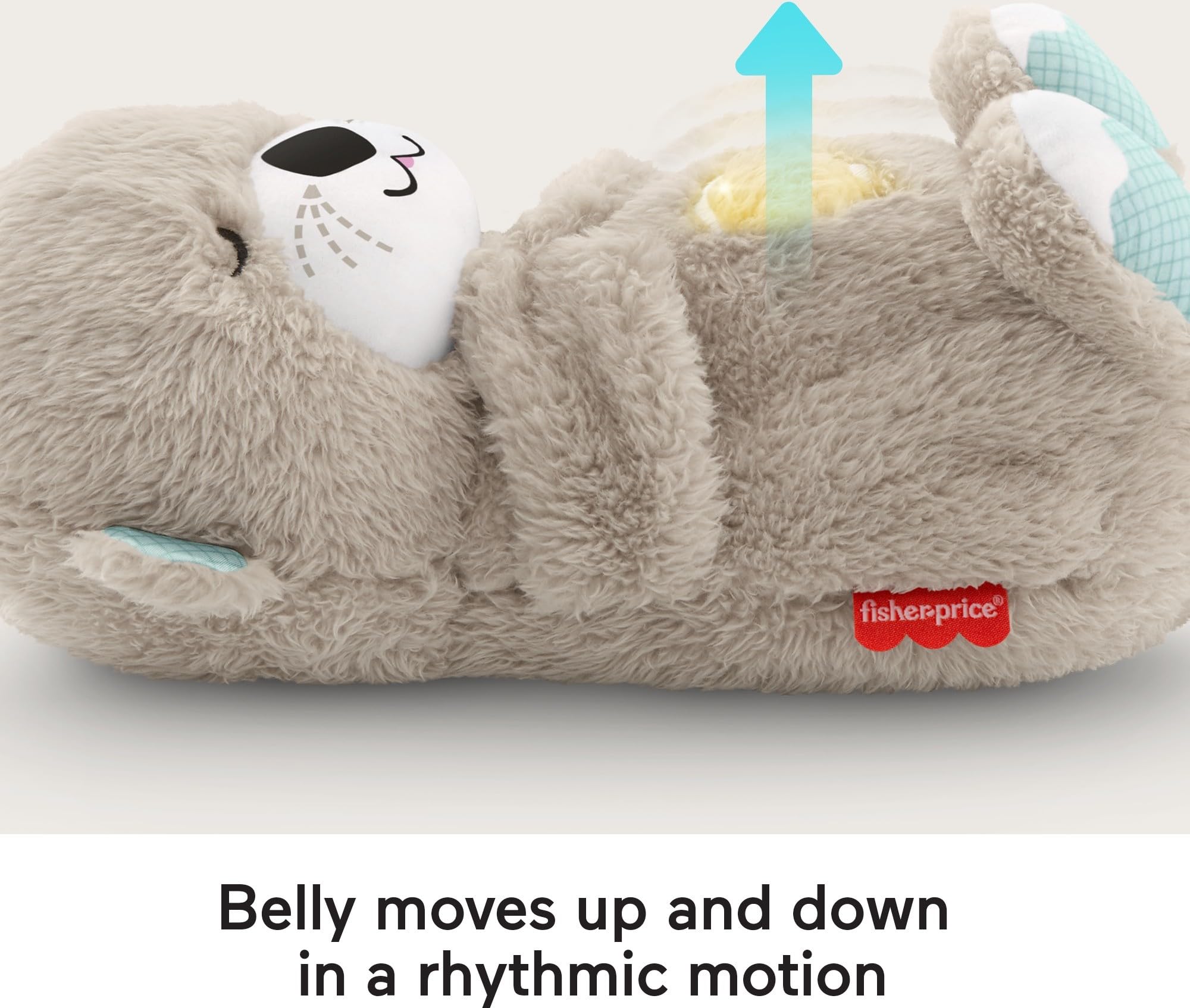 Fisher-Price Soothe 'N Snuggle Otter – Plüsch-Schlaf-Schnuller mit Atembewegung, Musik und Lichtern für Neugeborene 3