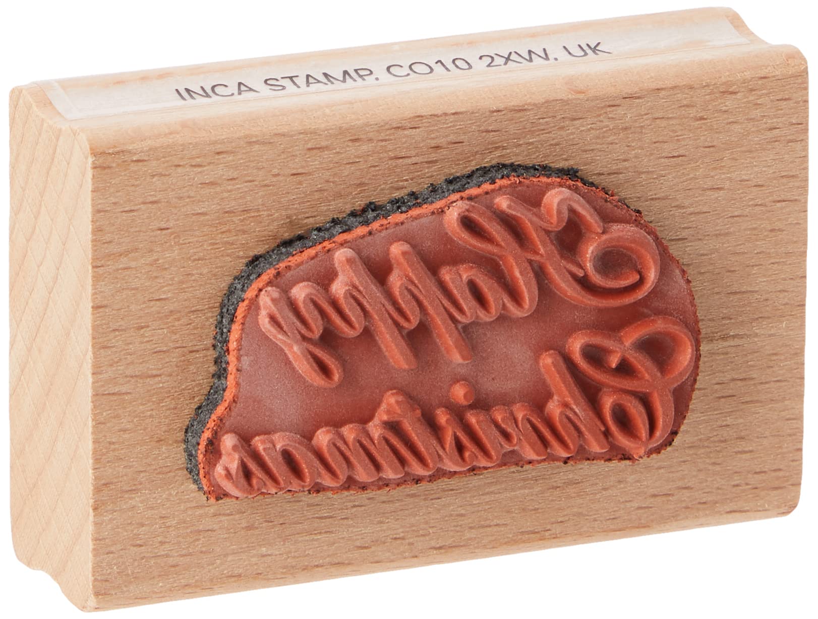 Art Stamps Scripted Christmas Inca Stamp - Happy Christmas Design, 25mm x 46mm 3