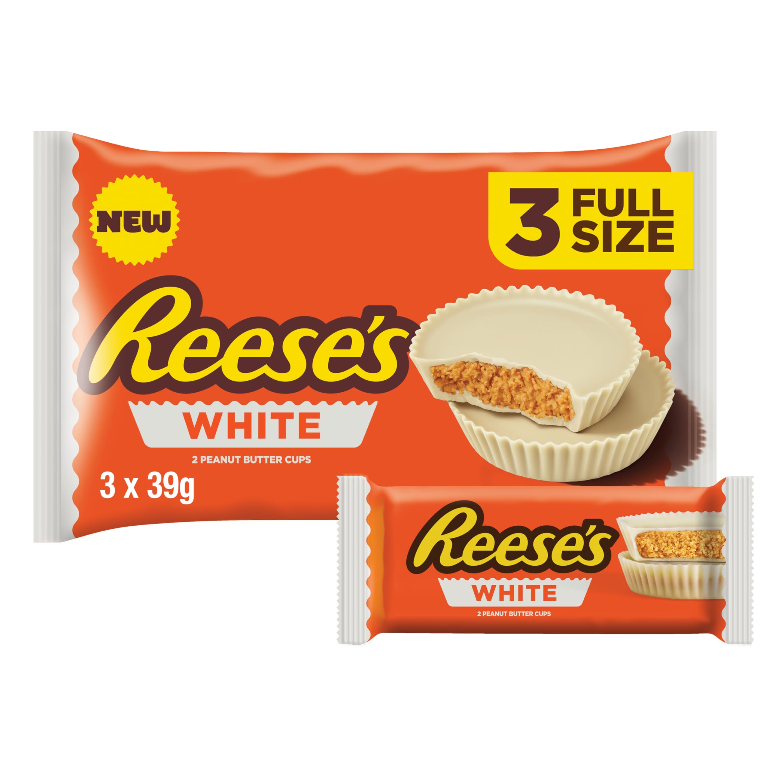 Reese's Peanut Butter White Chocolate Flavour Cups Variety Pack - 3 Count, 118g