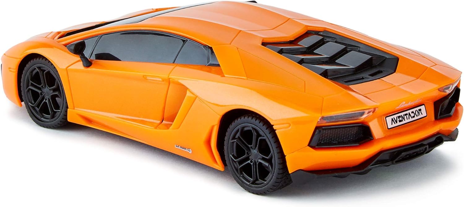 CMJ RC Cars Lamborghini Aventador LP700-4 1:24 Scale Remote Control Car with Working Lights (Orange) 4