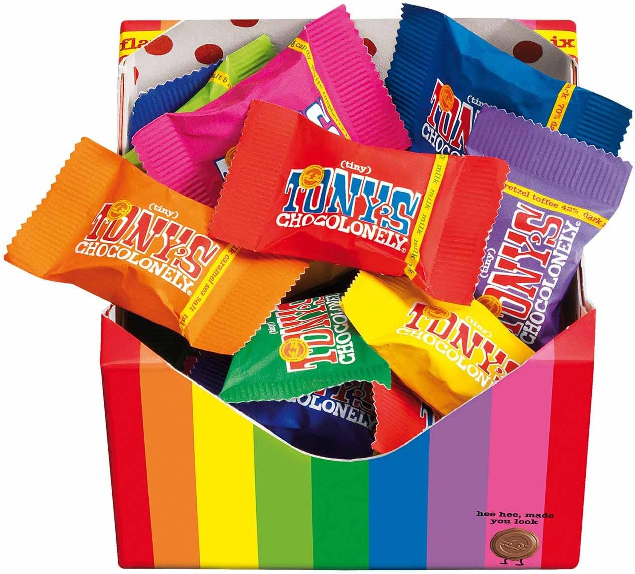 Tony's Chocolonely Tiny Tony's Chocolate Gift Box - 180g, Assorted Mini Fairtrade Chocolates 6