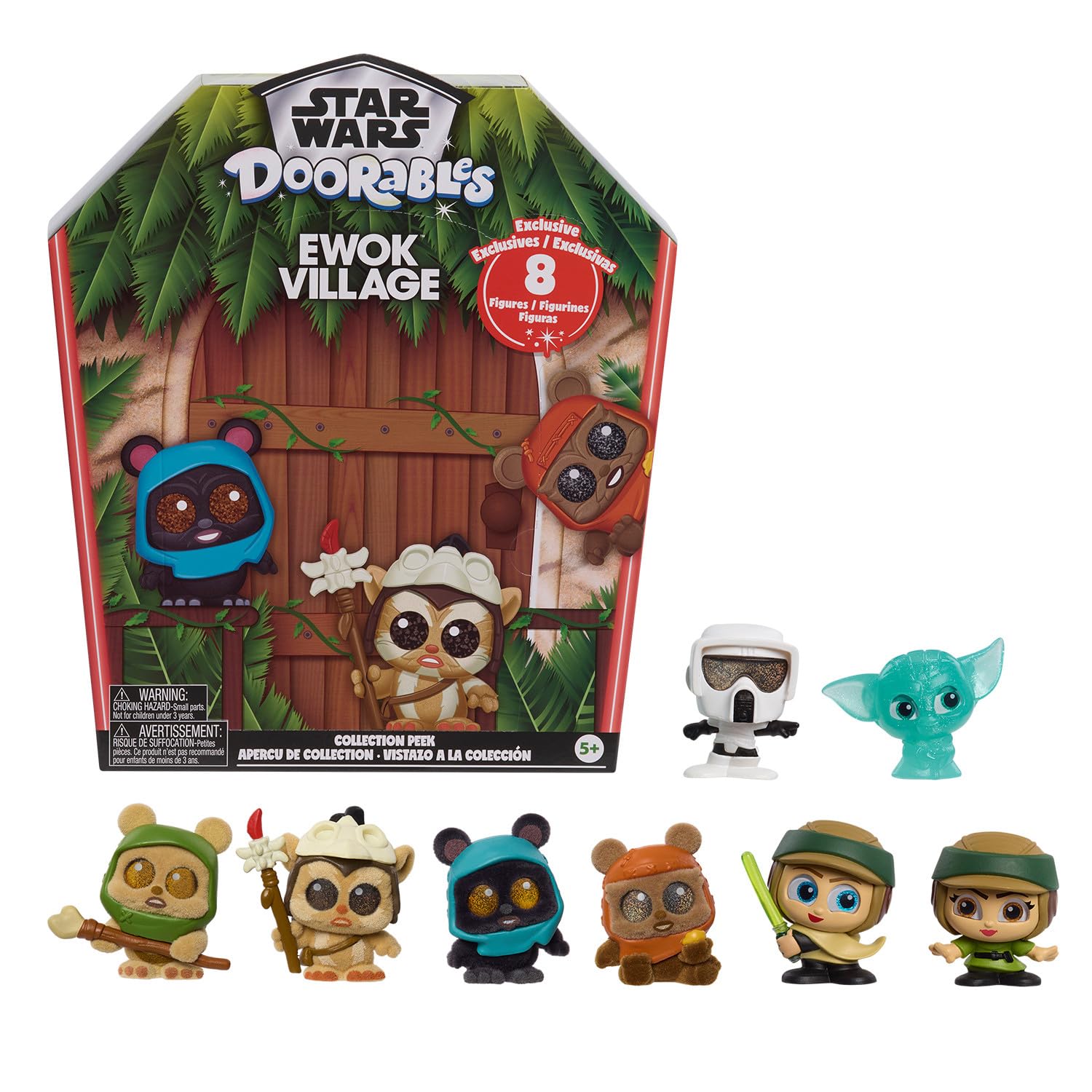 Just Play Star Wars Doorables Ewok Village Collector Peek - 8 Mini Figures, Ages 5+