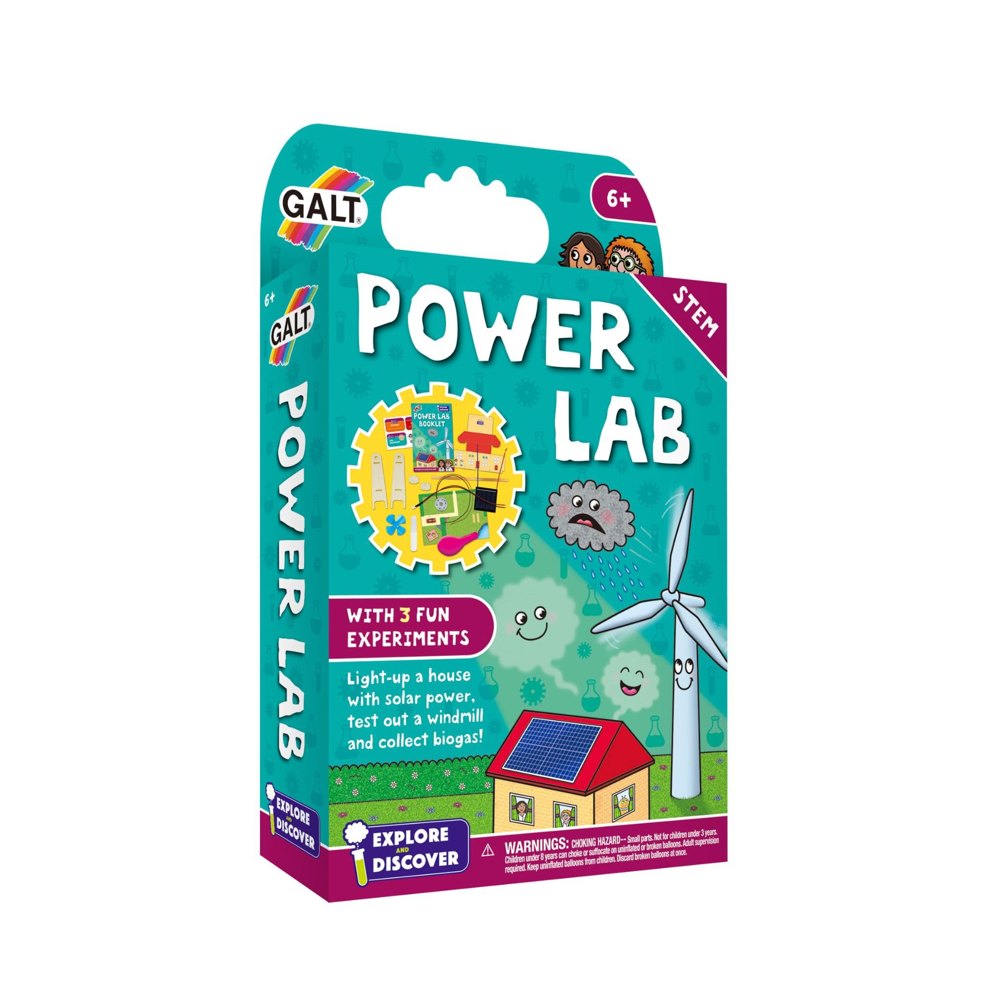 Galt Power Lab Science Kit for Kids Ages 6+ | STEM Learning | 3 Experiments 1
