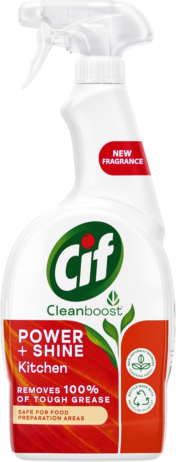 Cif Power & Shine Kitchen Spray - Tough Grease Remover for Ceramic, Chrome & Enamel (700ml)