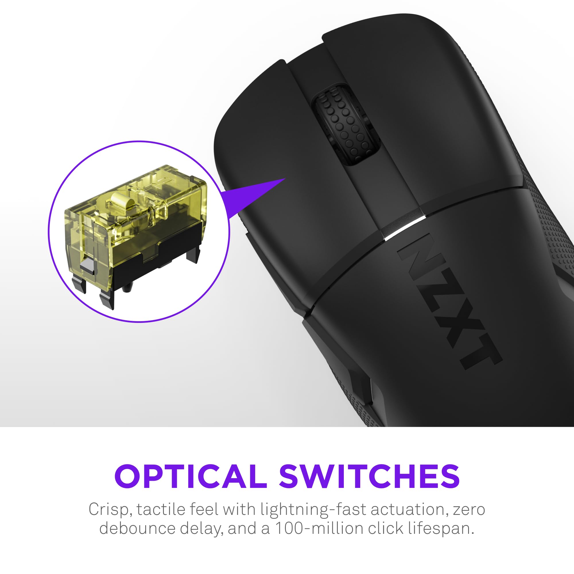 NZXT Lift Elite Wireless Gaming Mouse - 57g Ultra-Lightweight with 26,000 DPI Sensor & 4K/8K Polling Rate 7