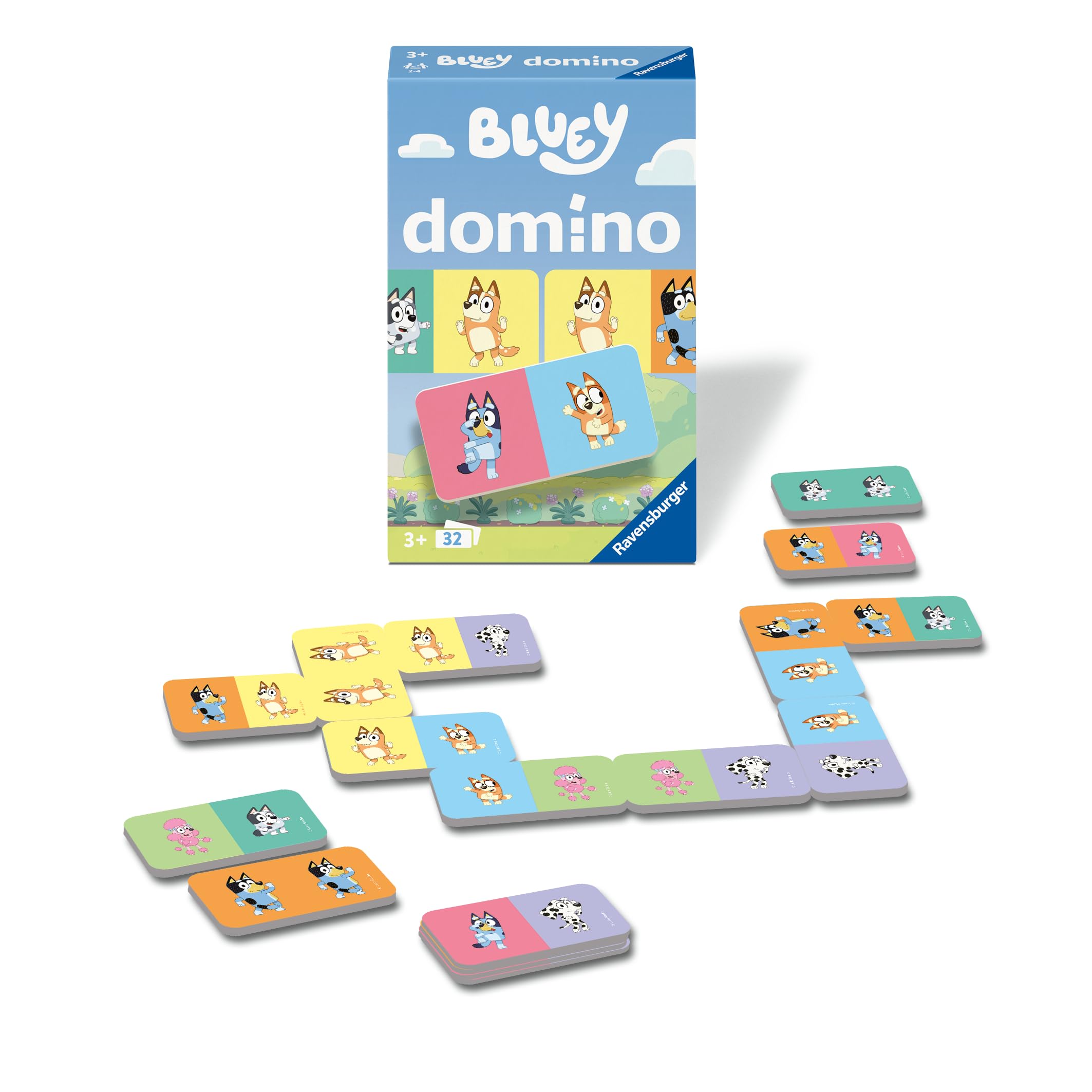 Ravensburger Bluey Dominoes Game - Classic Tile Matching for Kids Ages 3+ | 2-4 Players