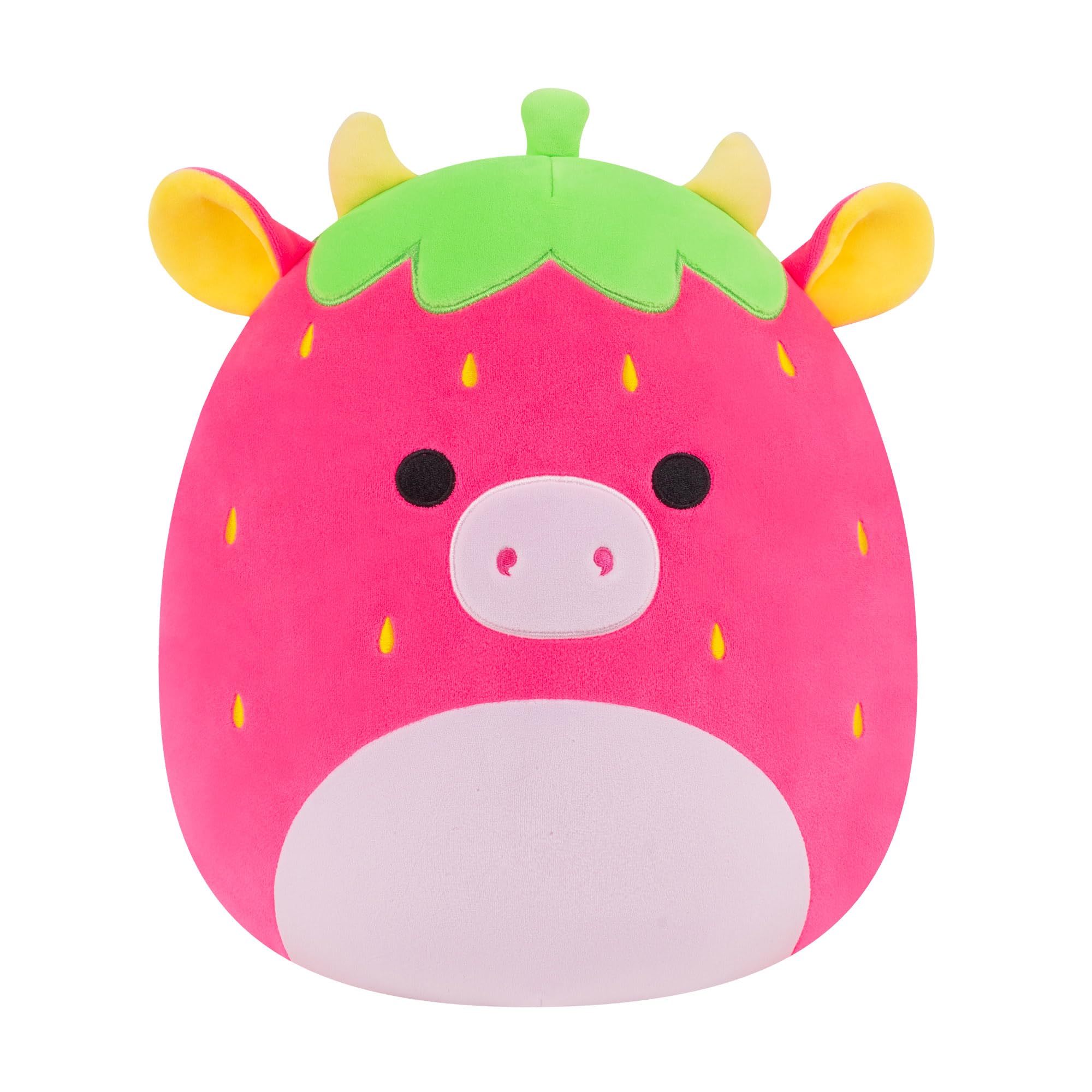 Squishmallows 12-Inch Cleary the Pink Strawberry Cow Plush - Soft Stuffed Animal for Kids 6+