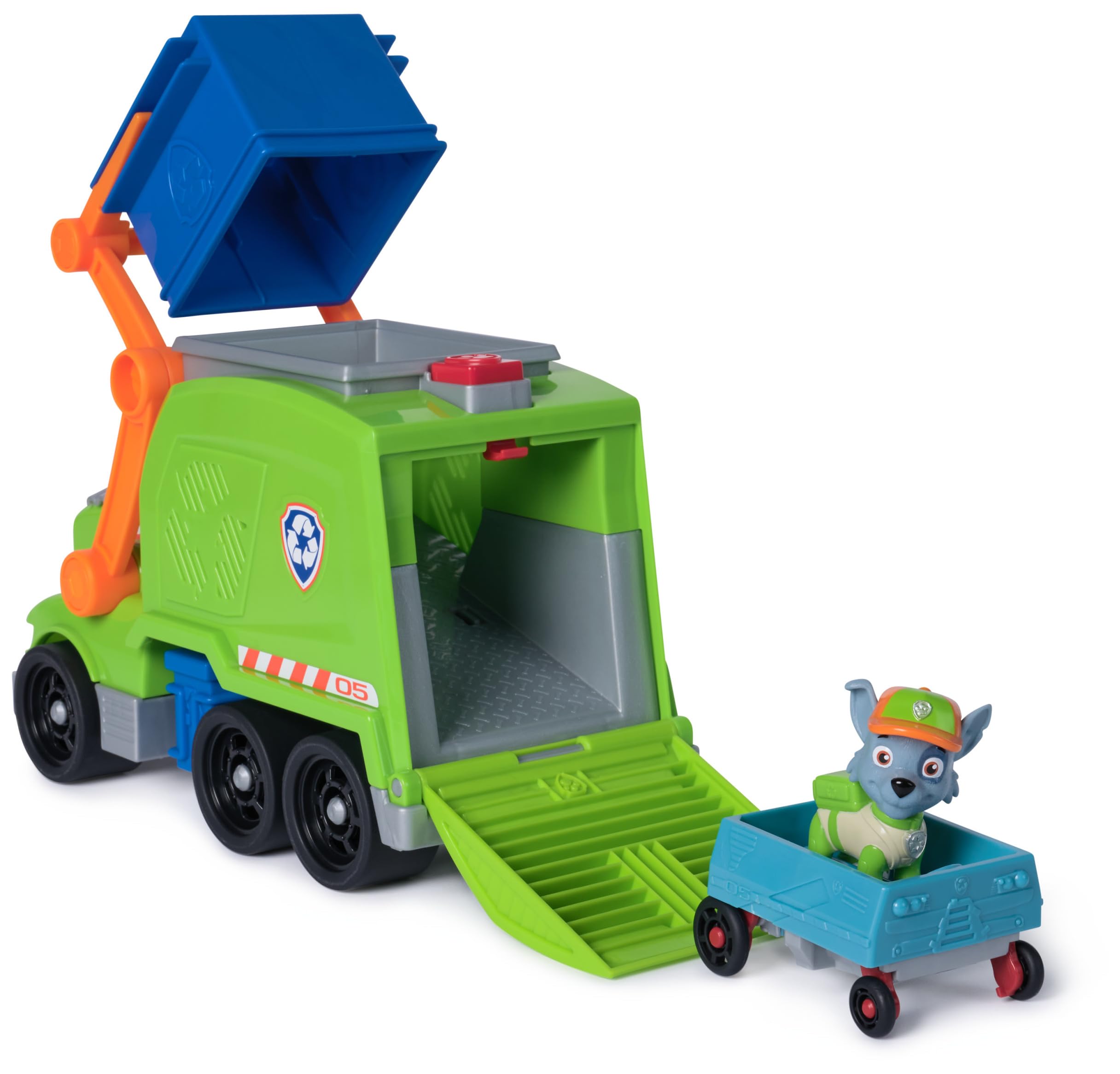 Paw Patrol Crush 'N' Roll Recycling Lorry with Rocky Action Figure & Mini Vehicle - Ages 3+ 3