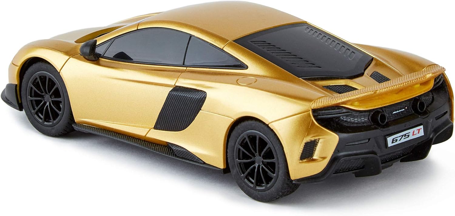 McLaren 675LT 1:24 Scale RC Car - Gold, 2.4GHz Remote Control with Working Lights