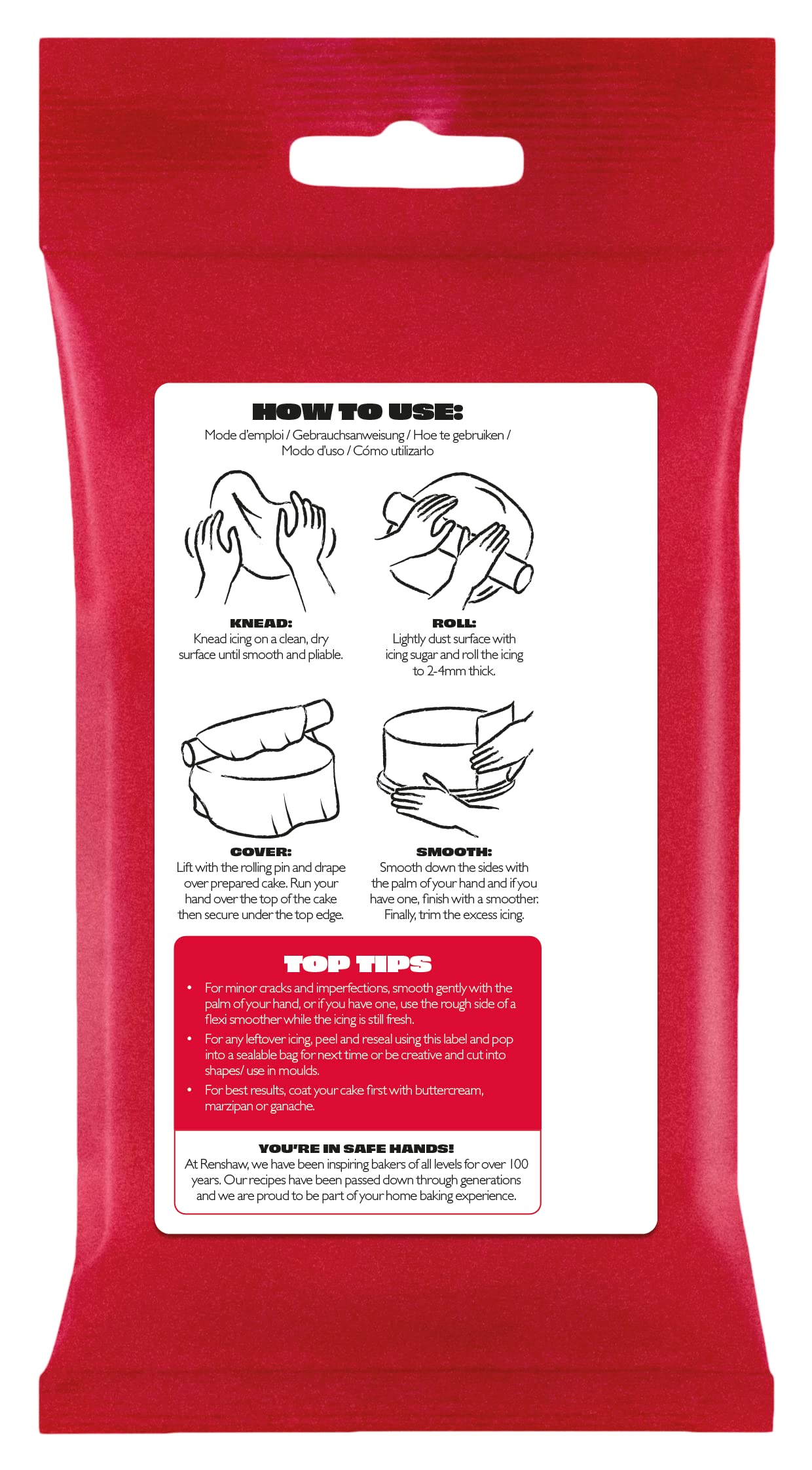 Renshaw Poppy Red Just Roll With It Ready to Roll Fondant Icing, 1 kg 4