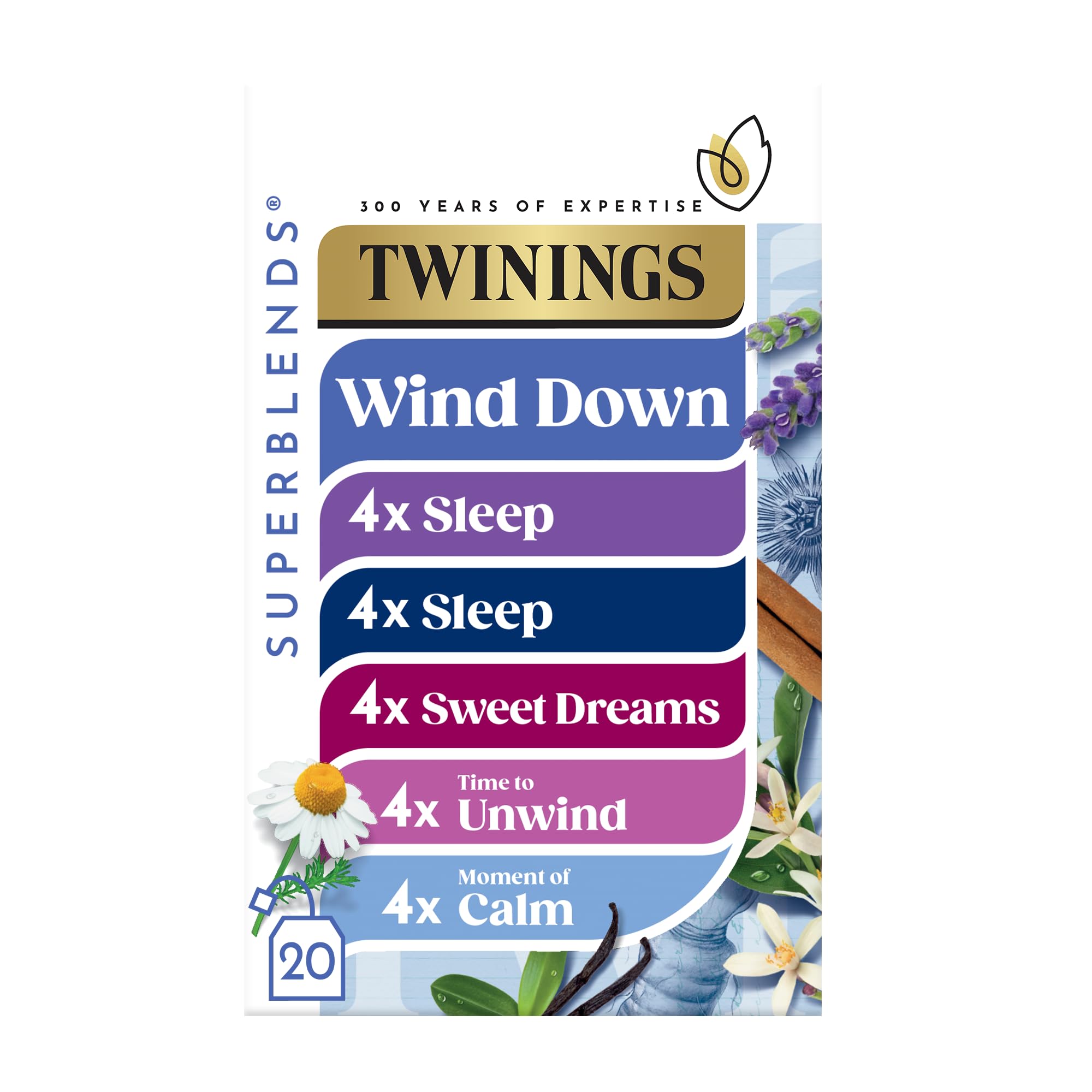 Twinings Wind Down Collection - Herbal Tea Selection for Sleep, Calm & Relaxation