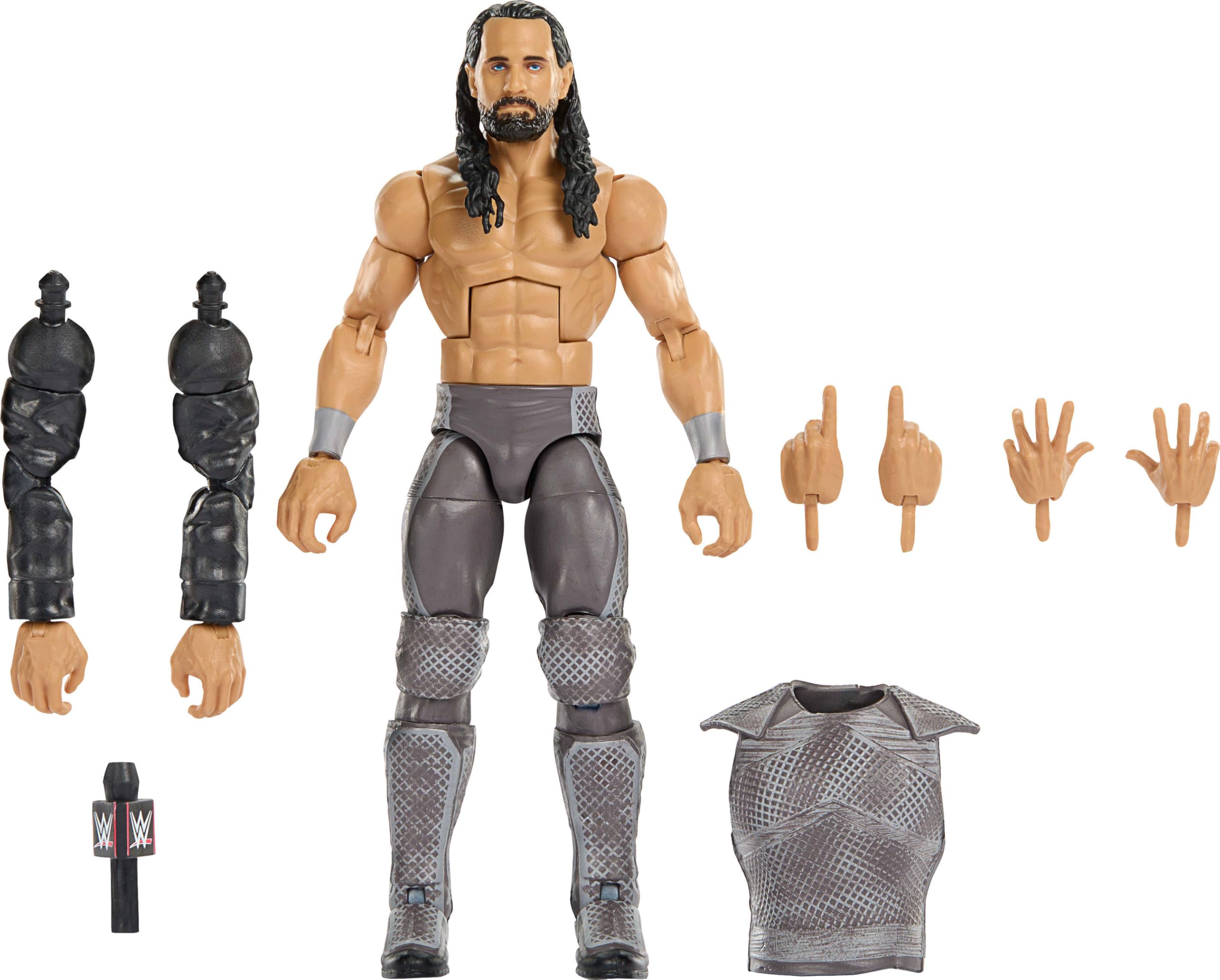 Mattel WWE Seth Rollins Action Figure - Elite Collection, Deluxe Articulation, Build-A-Figure Part