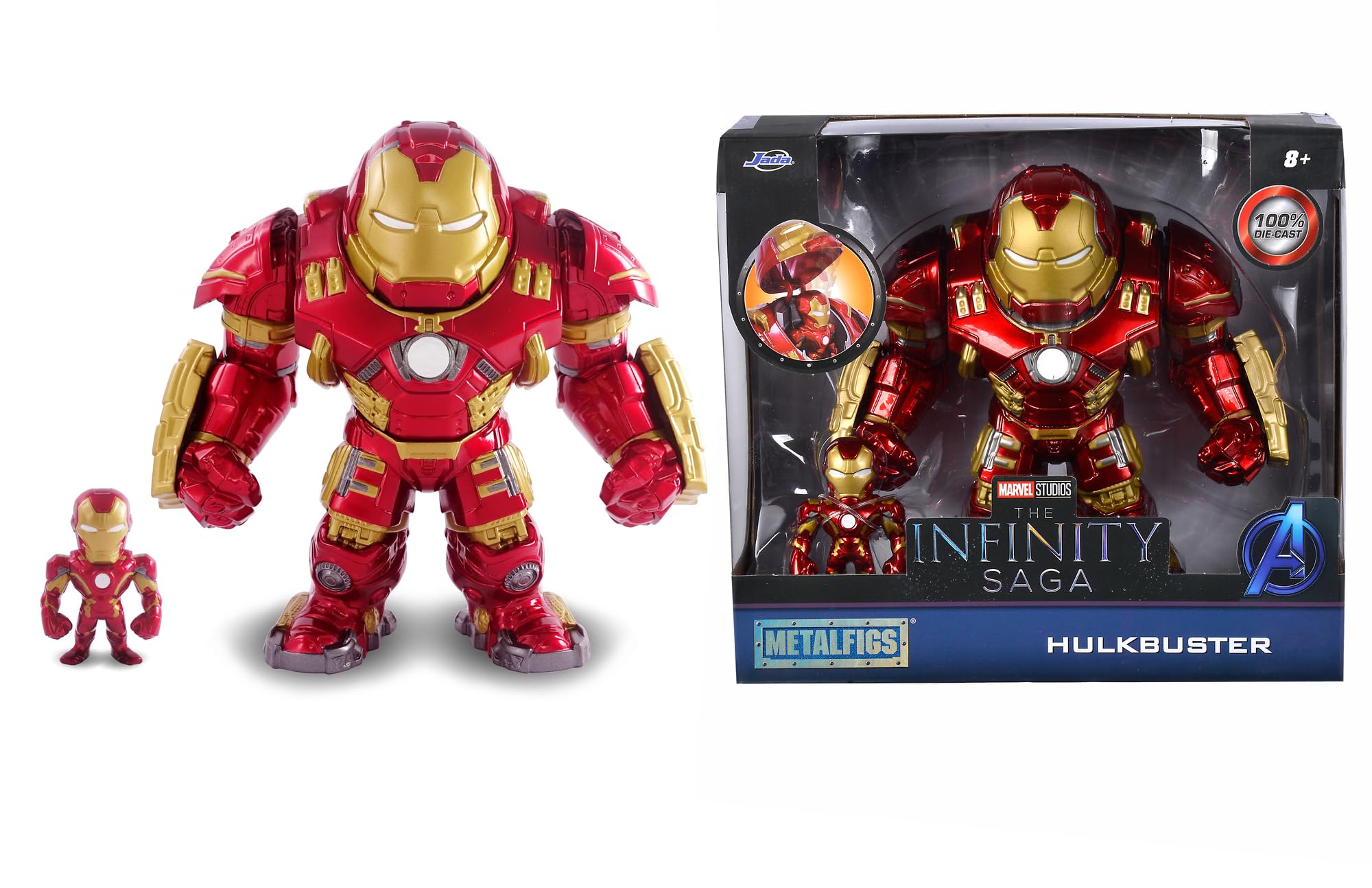 Jada Marvel Hulkbuster Armour with Iron Man Die-Cast Figure - 6 Inch Metallic Action Figure 9