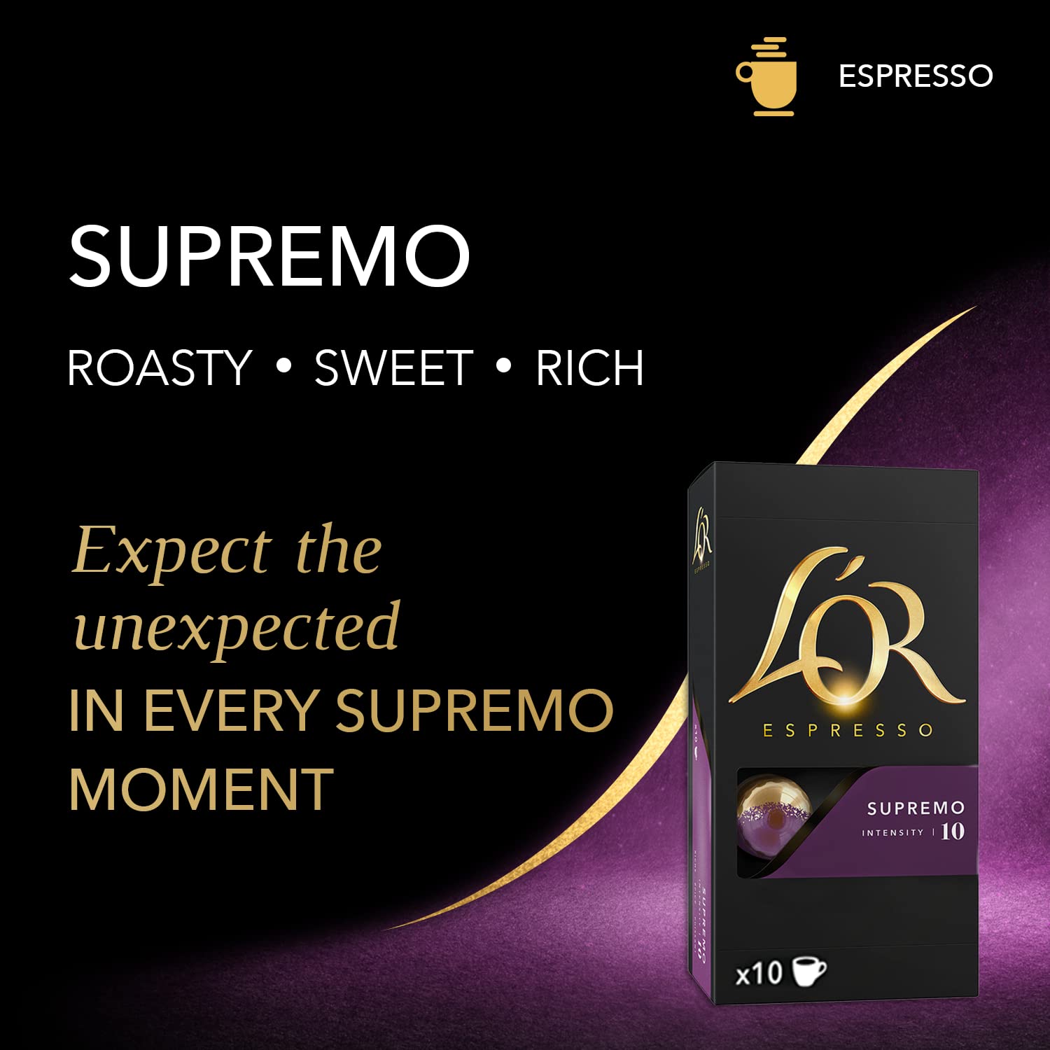 L'OR Espresso Supremo Intensity 10 - Nespresso Compatible Coffee Capsules (Pack of 10, 100 Capsules) 5