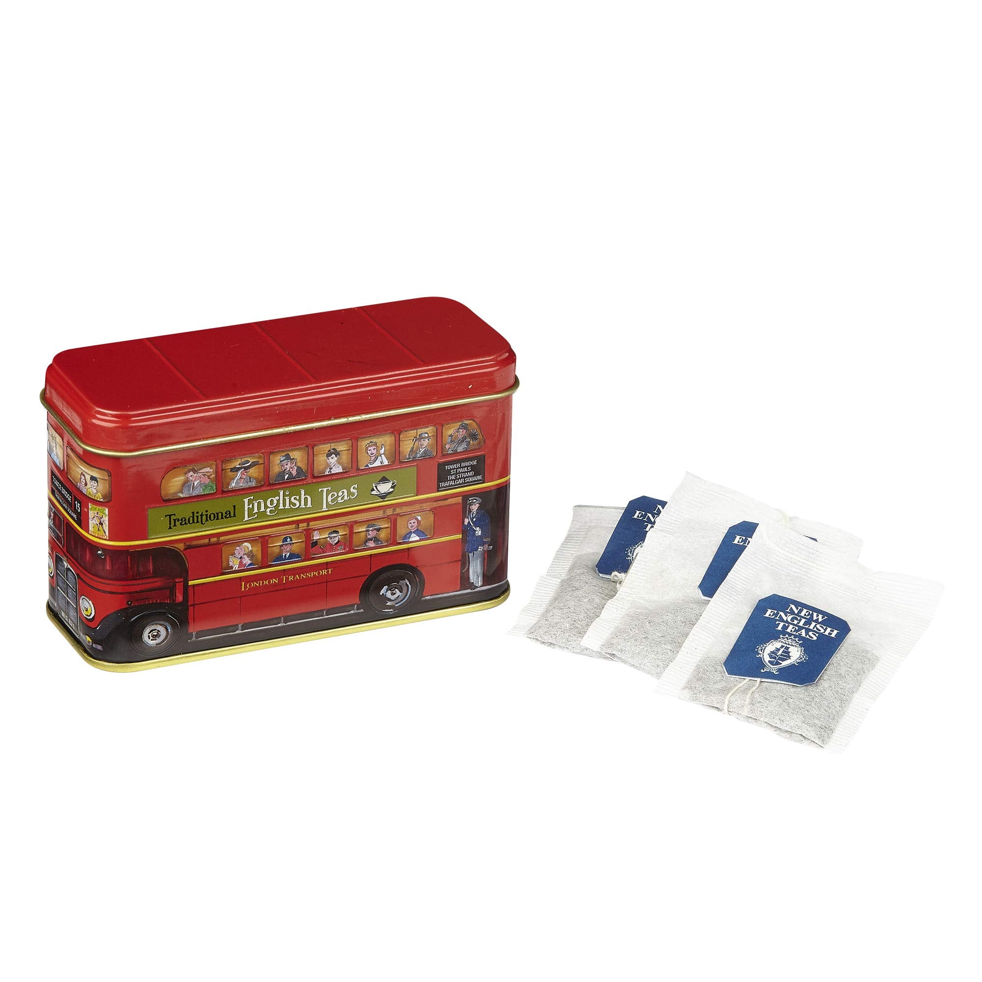 New English Teas London Bus Tea Caddy with 20 English Breakfast Teabags 5