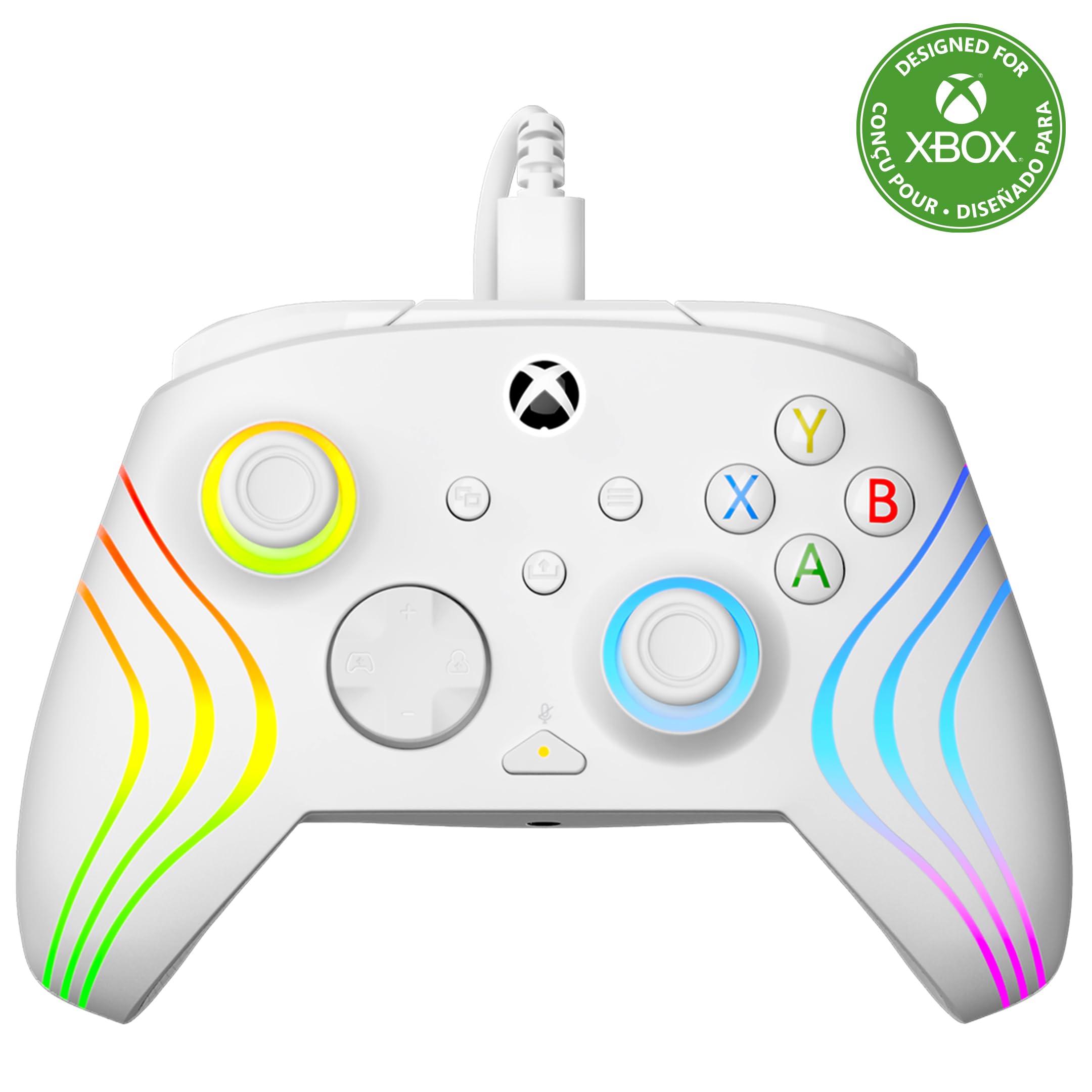 Turtle Beach Afterglow Wave White Wired RGB Gaming Controller for Xbox & PC 1