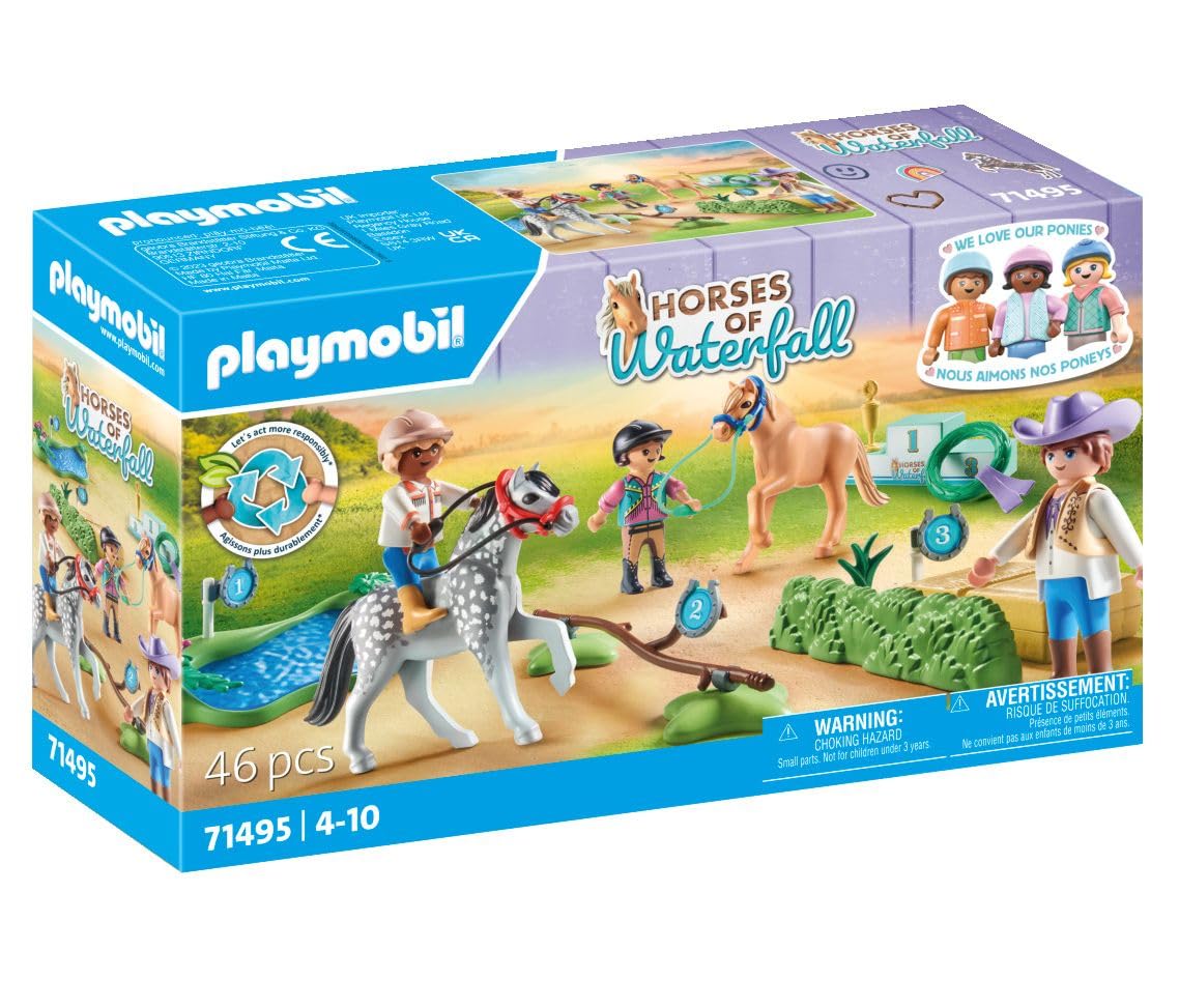Playmobil 71495 Horses of Waterfall: Pony Tournament Playset for Ages 4+ 6