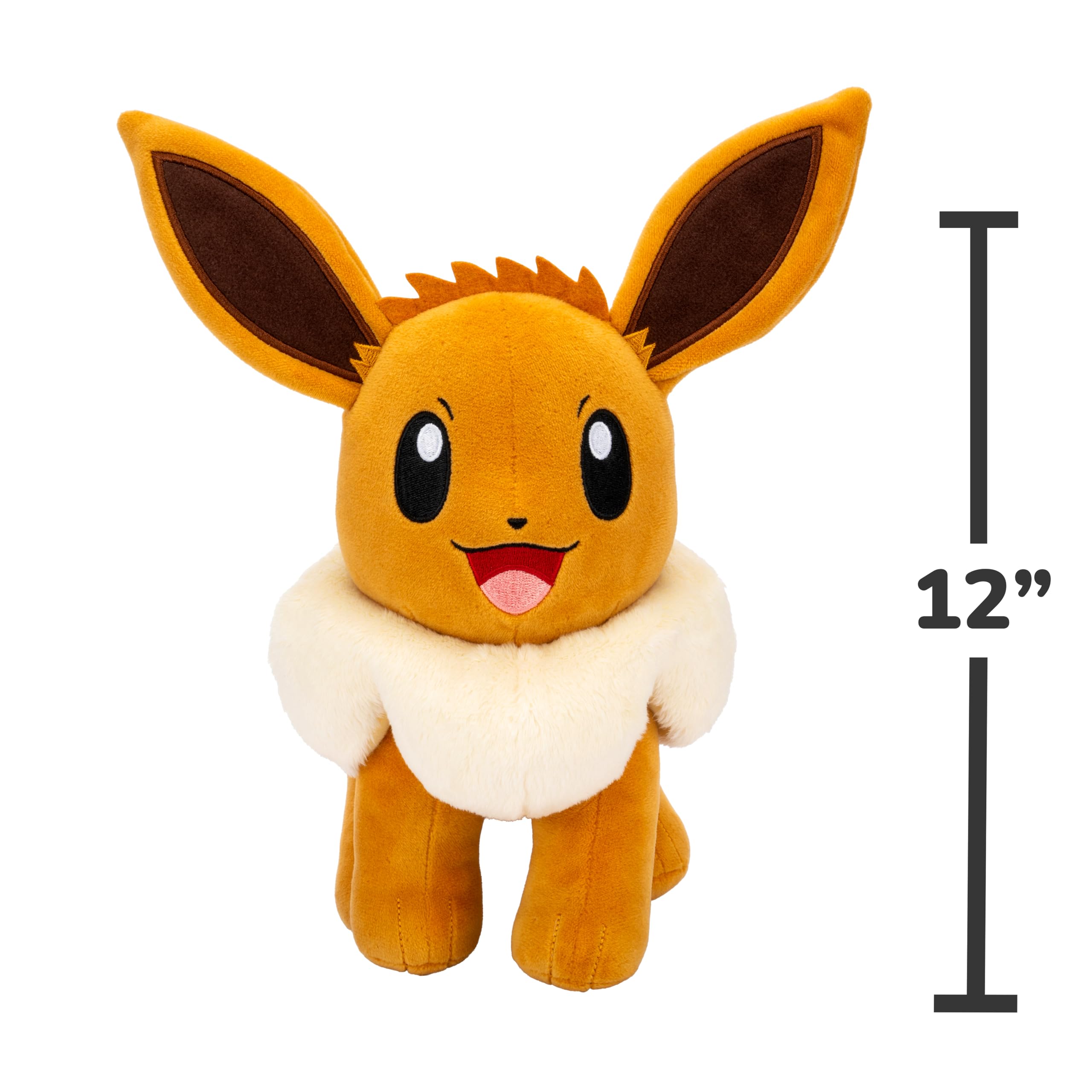 Pokémon Eevee Plush - 12-Inch Soft Plush with Authentic Animated Series Details
