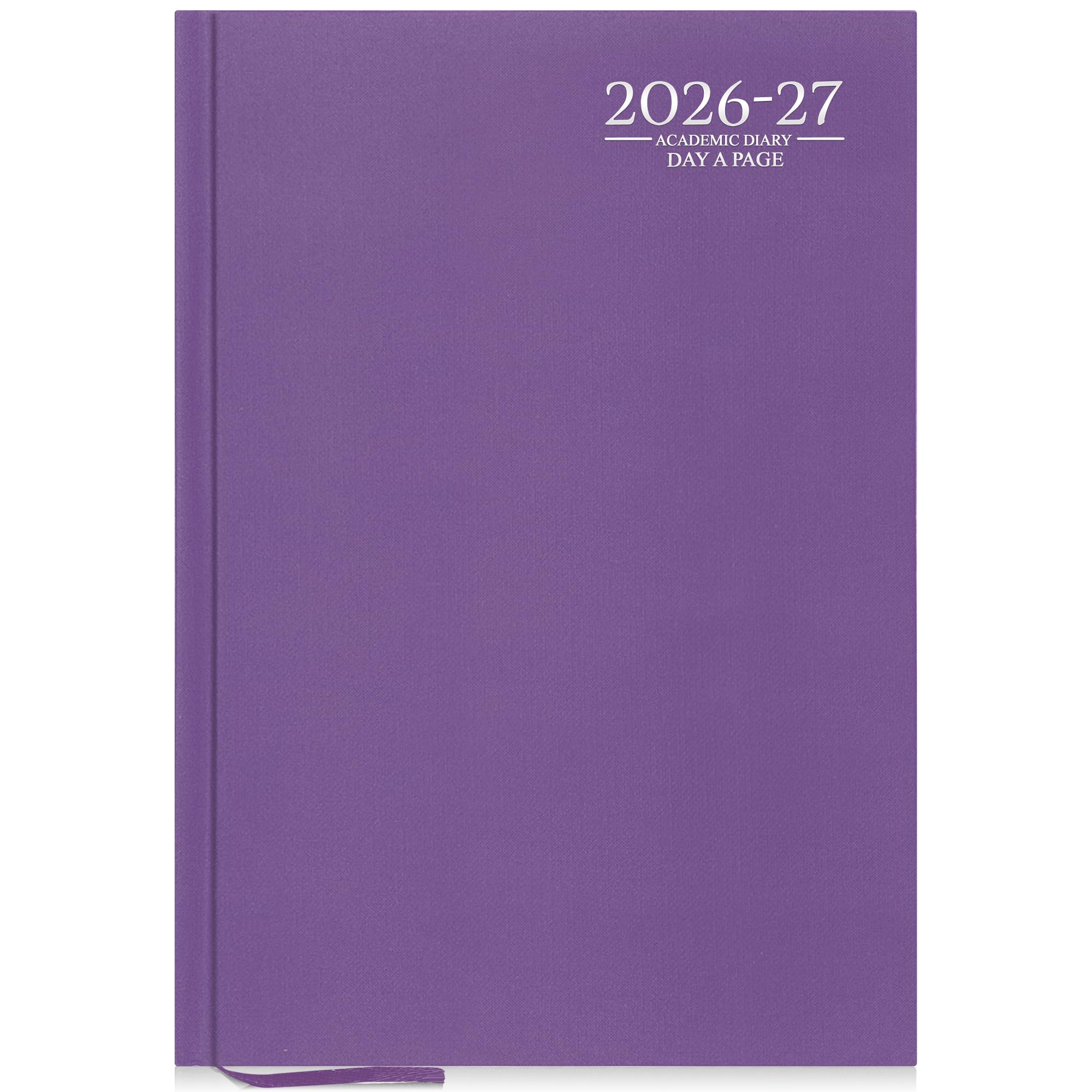 G4GADGET 2026-2027 Academic Diary - A5 Day A Page, Purple Hardback
