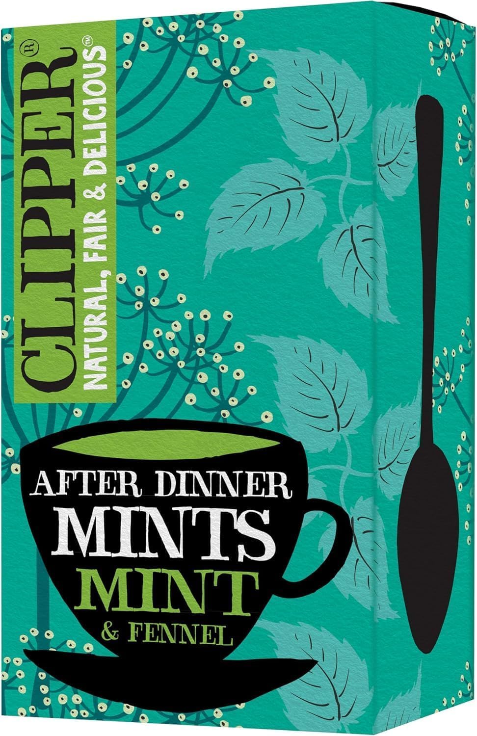 Clipper Organic After Dinner Mint & Fennel Infusion Tea Bags - 20 Count, Caffeine Free