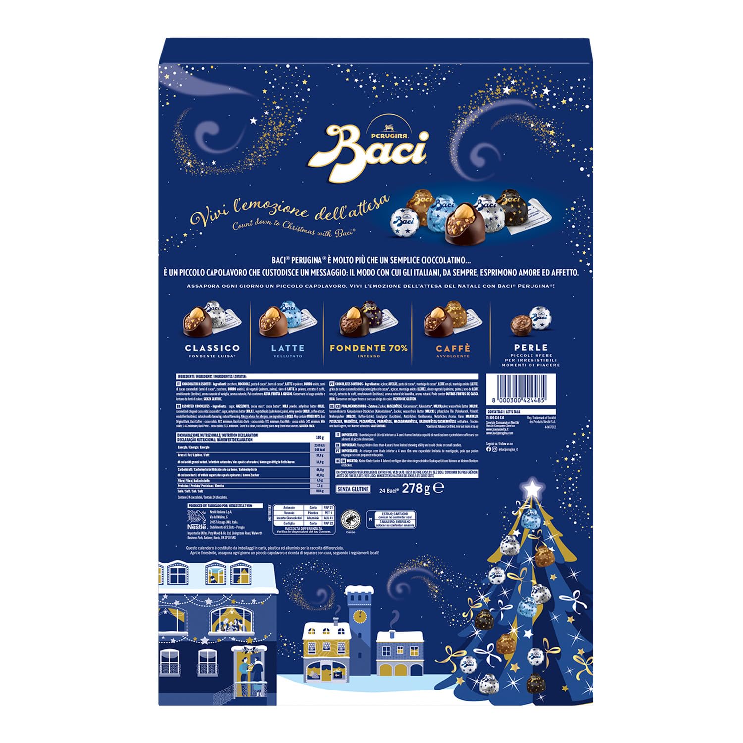 Baci Perugina - Christmas Advent Calendar with Assorted Chocolate Truffles & Hazelnut Fillings 4