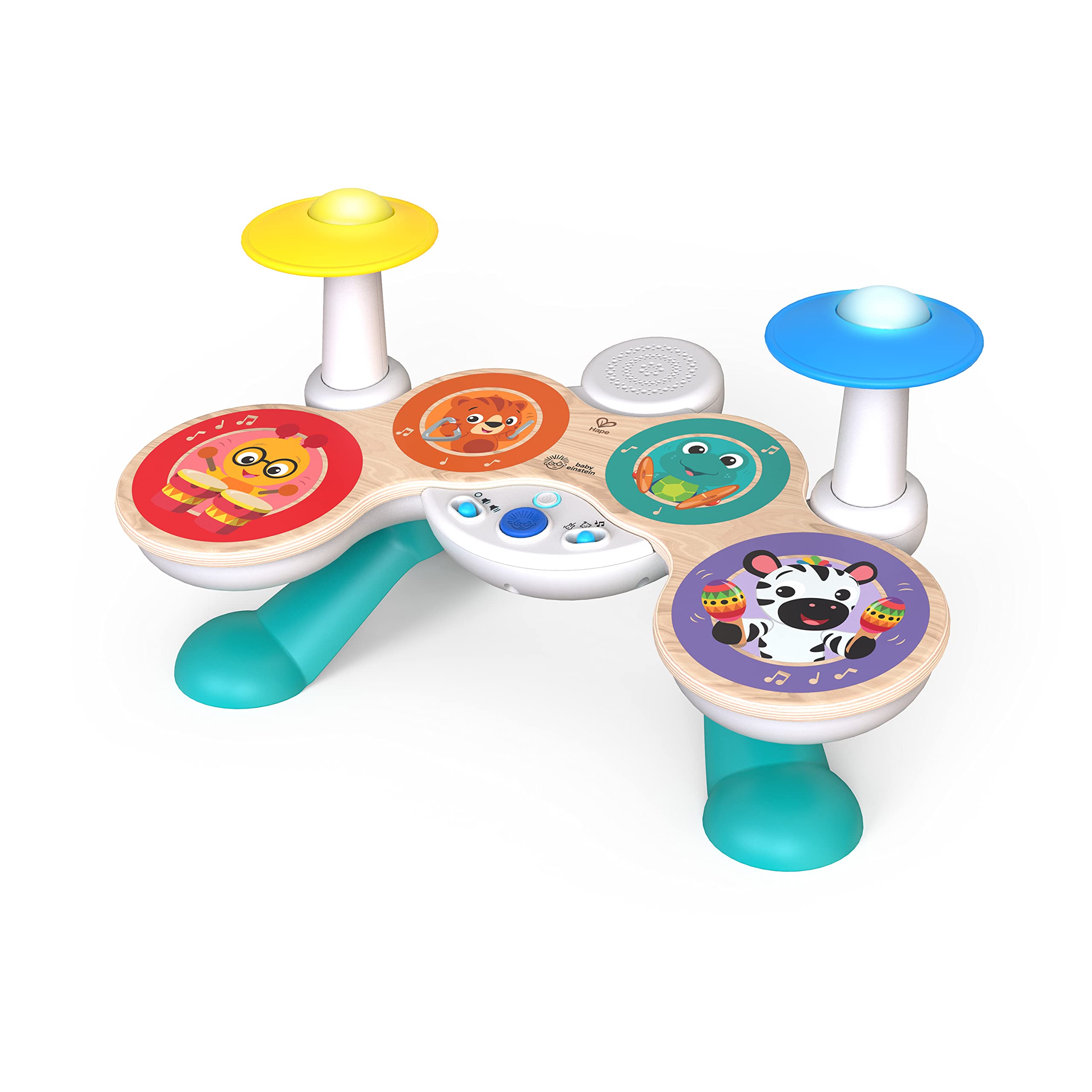 Baby Einstein Together in Tune Drums - Wireless Wooden Musical Toddler Toy