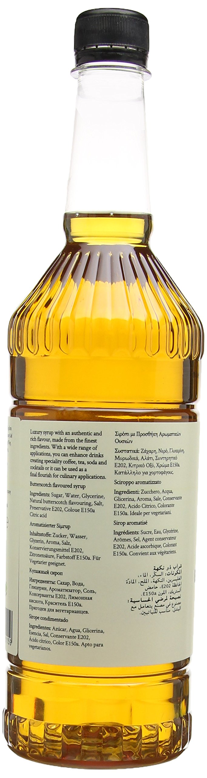 Simply - Butterscotch Syrup 1 Litre, Vegan & Nut Free Flavoured Syrup for Coffee, Cocktails & Baking