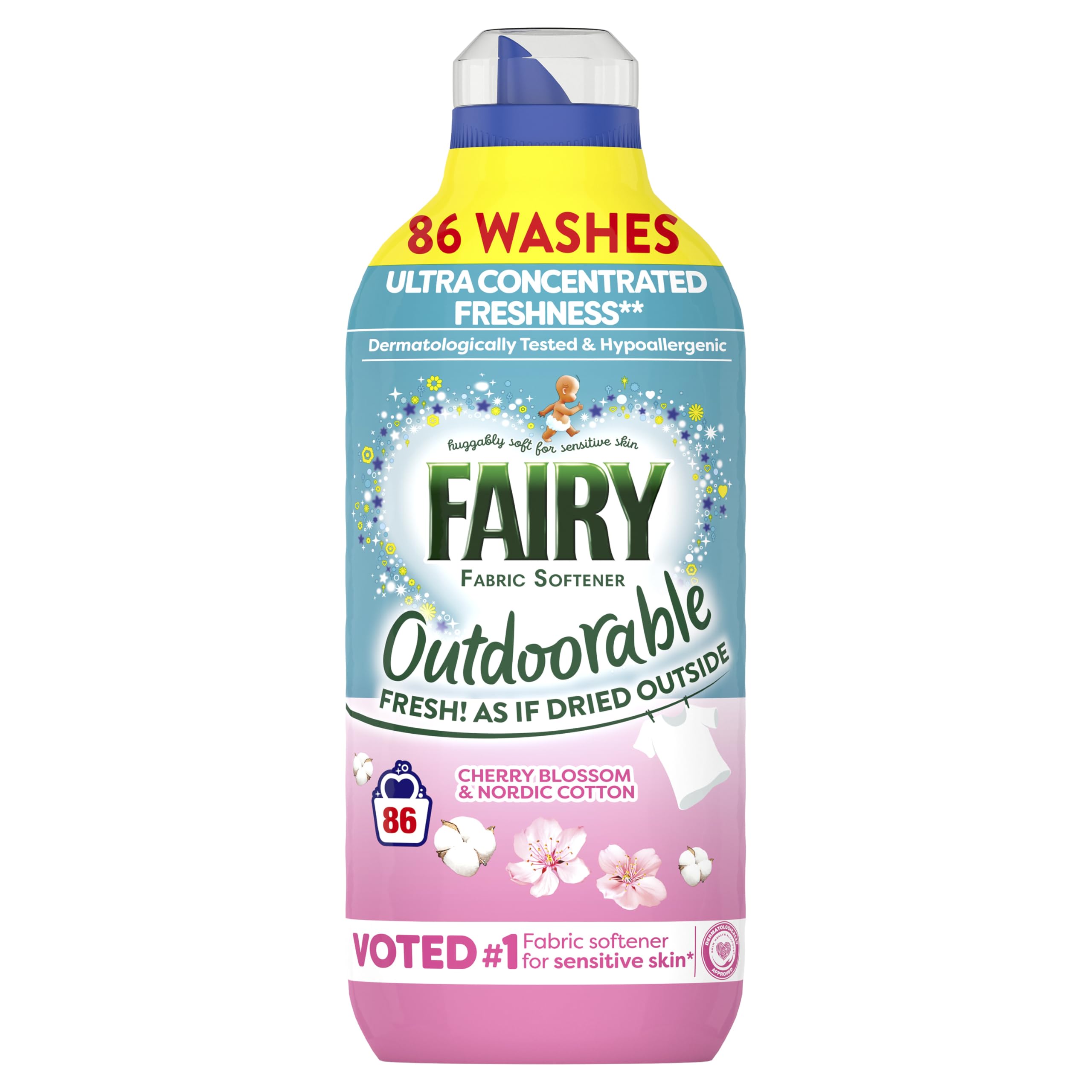 Fairy Outdoorable Liquid Fabric Softener - Cherry Blossom & Nordic Cotton Scent | 1.2L 1