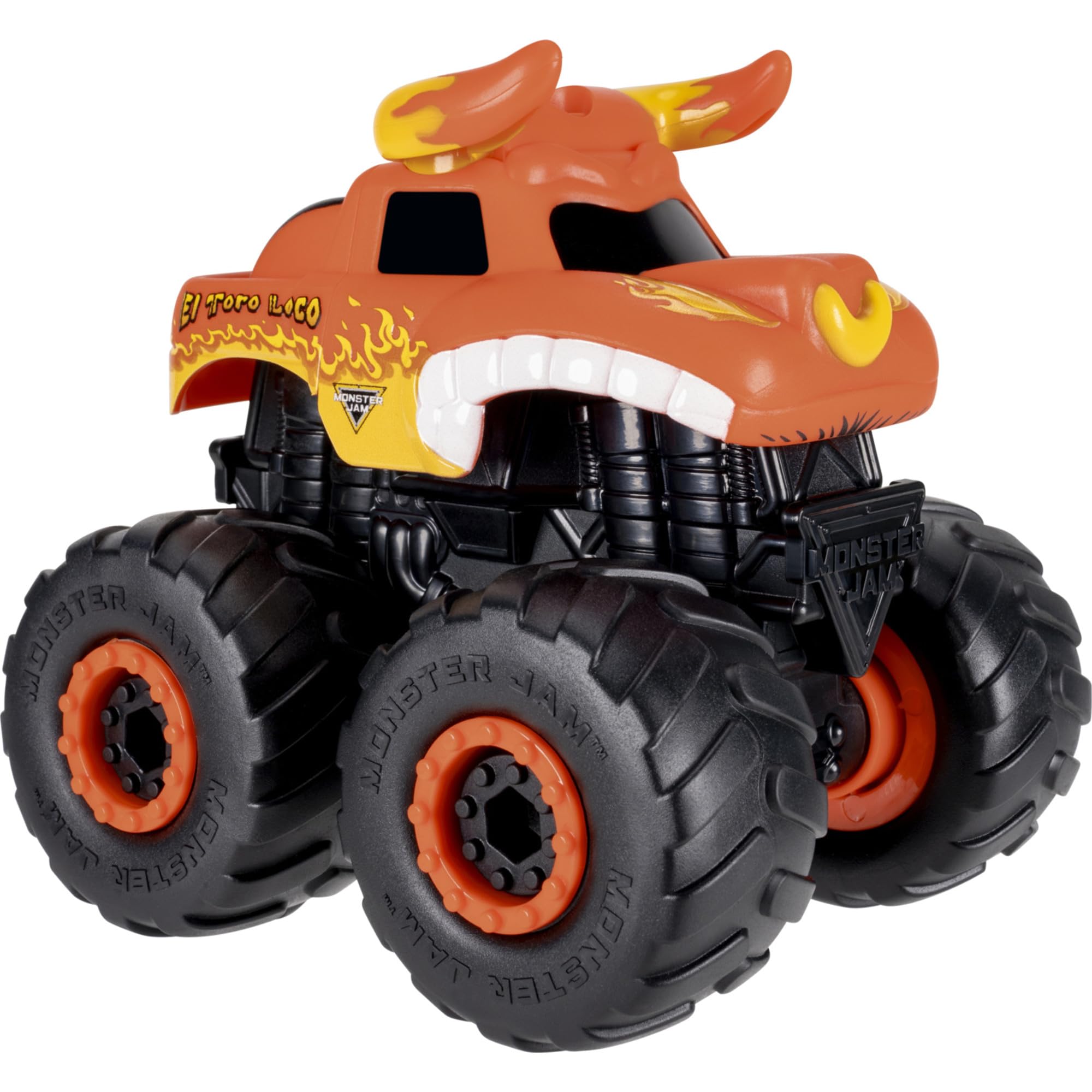 Jazwares Monster Jam El Toro Loco Monstruction Truck - 5-Inch Buildable Vehicle | 16 Pieces | Ages 3+