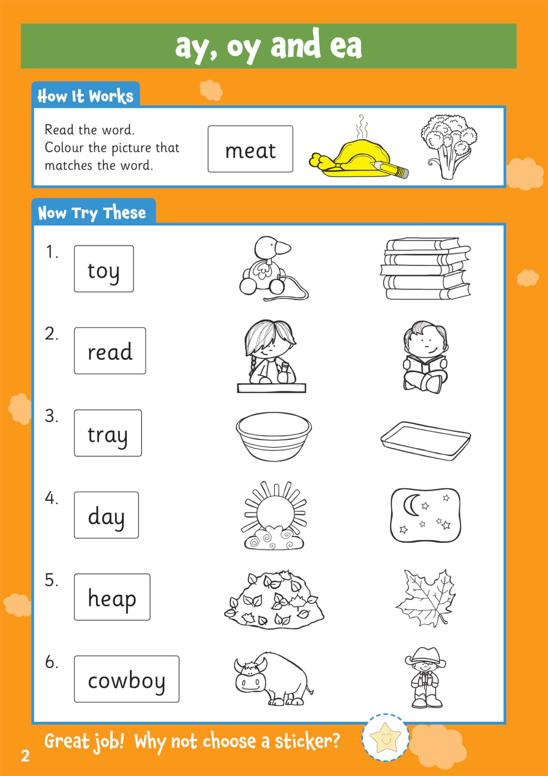CGP 10 Minutes a Day Phonics for Ages 5-7 Study Aid Paperback with Reward Stickers