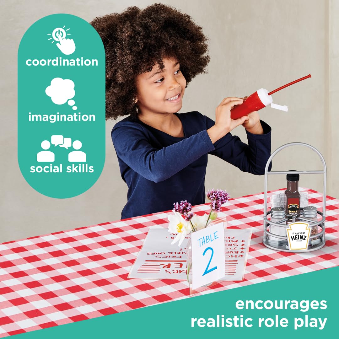 Casdon Heinz Sauce Caddy - 9-Piece Play Kitchen Set for Kids 3+ 6