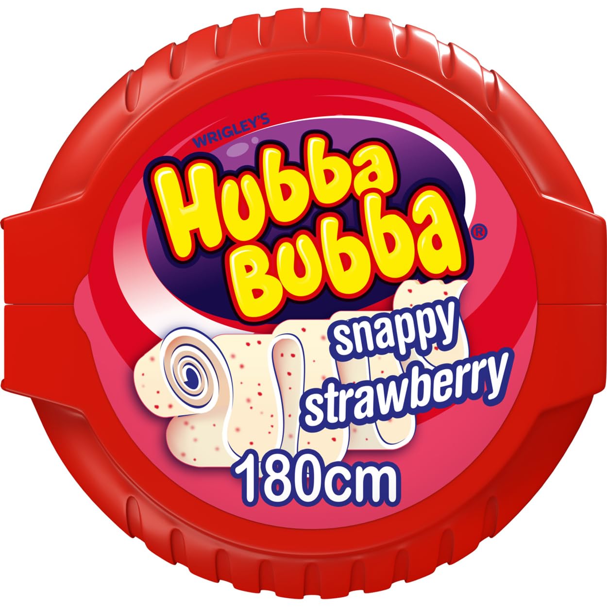 Hubba Bubba - Snappy Strawberry Mega Long Tape Chewing Gum (12 Packs of 180cm) 5