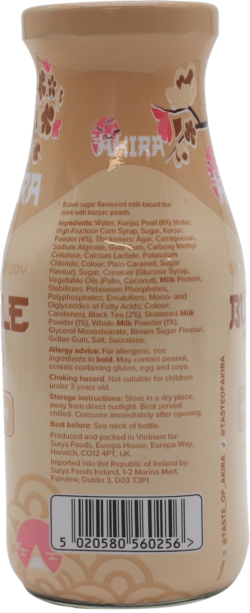 Akira Brown Sugar Bubble Tea - Ready-to-Drink Can with Chewy Konjac Pearls, 290ml 3