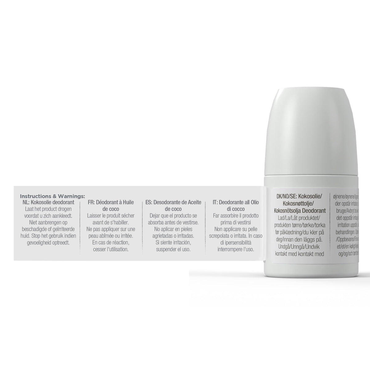 Dr. Organic Coconut Oil Deodorant - Aluminium-Free Roll-On, Virgin Coconut, 50ml