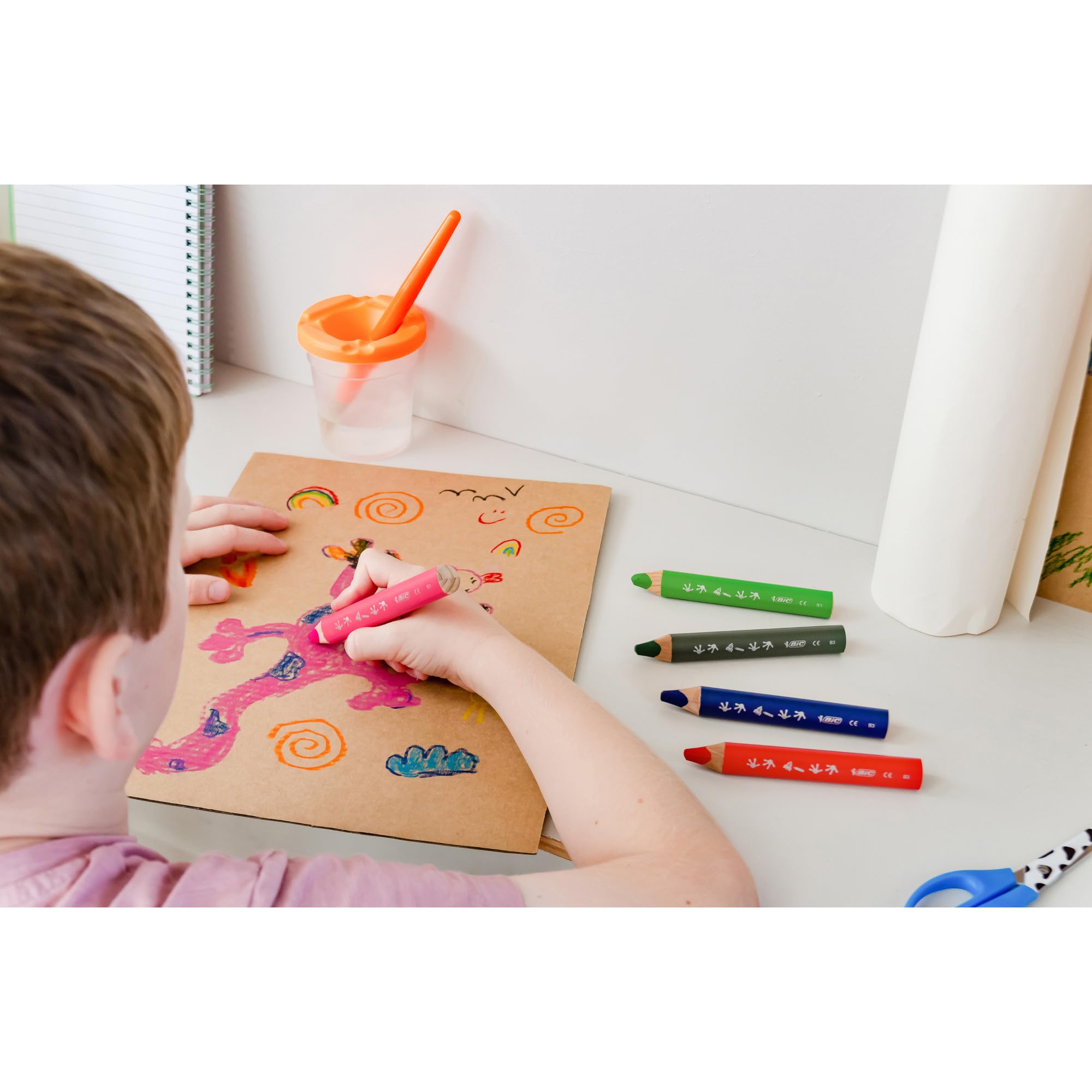 BIC Kids Multisurface Pencils 12pk - Triangular Grip with Sharpener for Drawing on Glass, Whiteboards & More 6