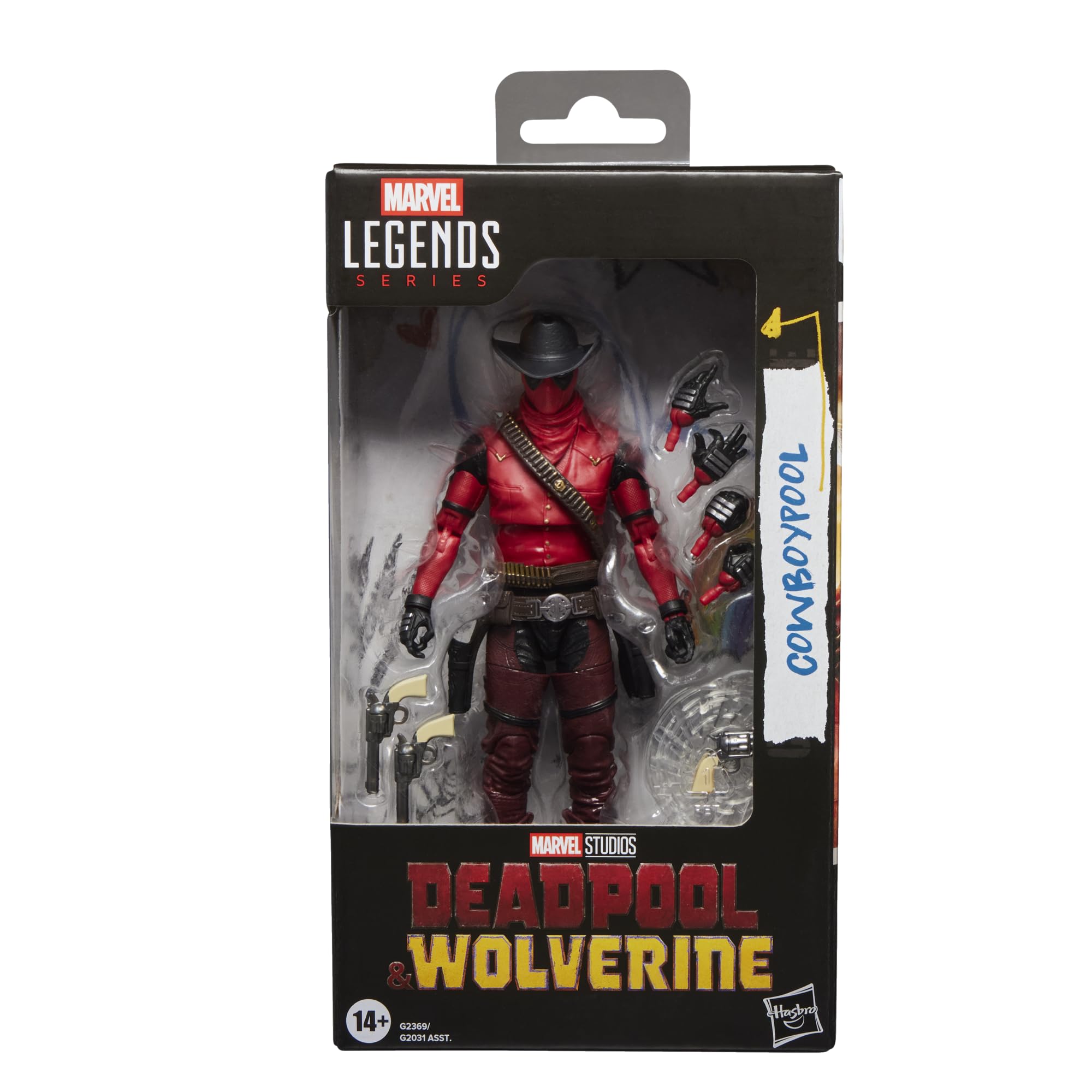 Marvel Legends Series Cowboypool Action Figure - 6 Inch Scale | 20+ Points of Articulation | 7 Accessories