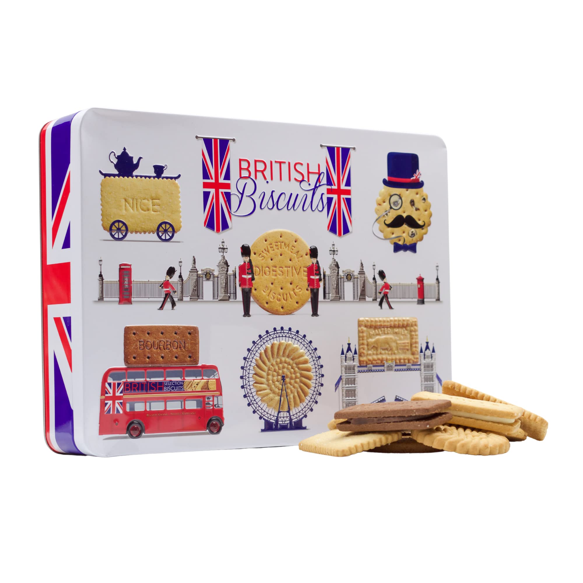 The Silver Crane co. British Biscuits Gift Set - 350g Assorted Traditional Biscuits in Collectible Tin