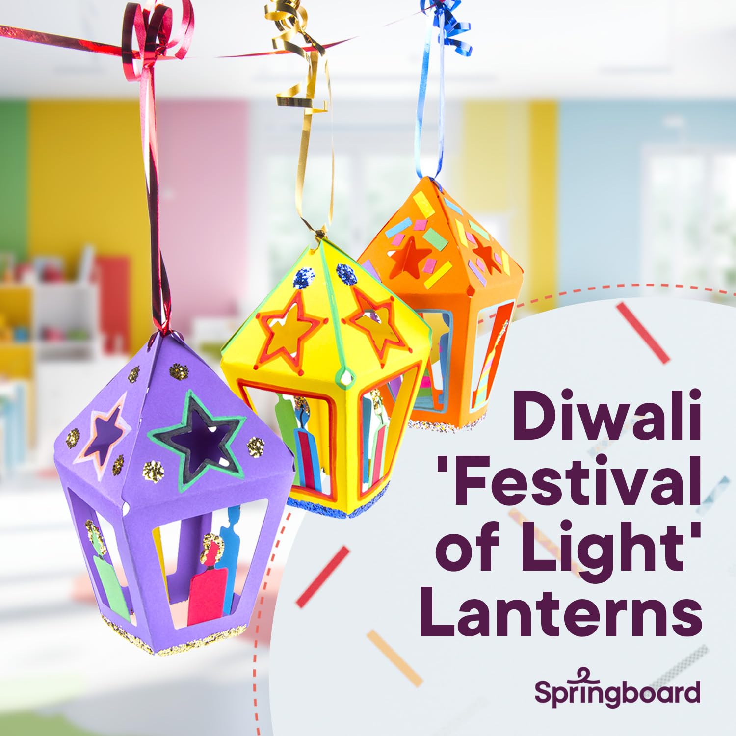 Springboard Make a Candle Lantern Kit - Diwali Craft Kit for Kids 5