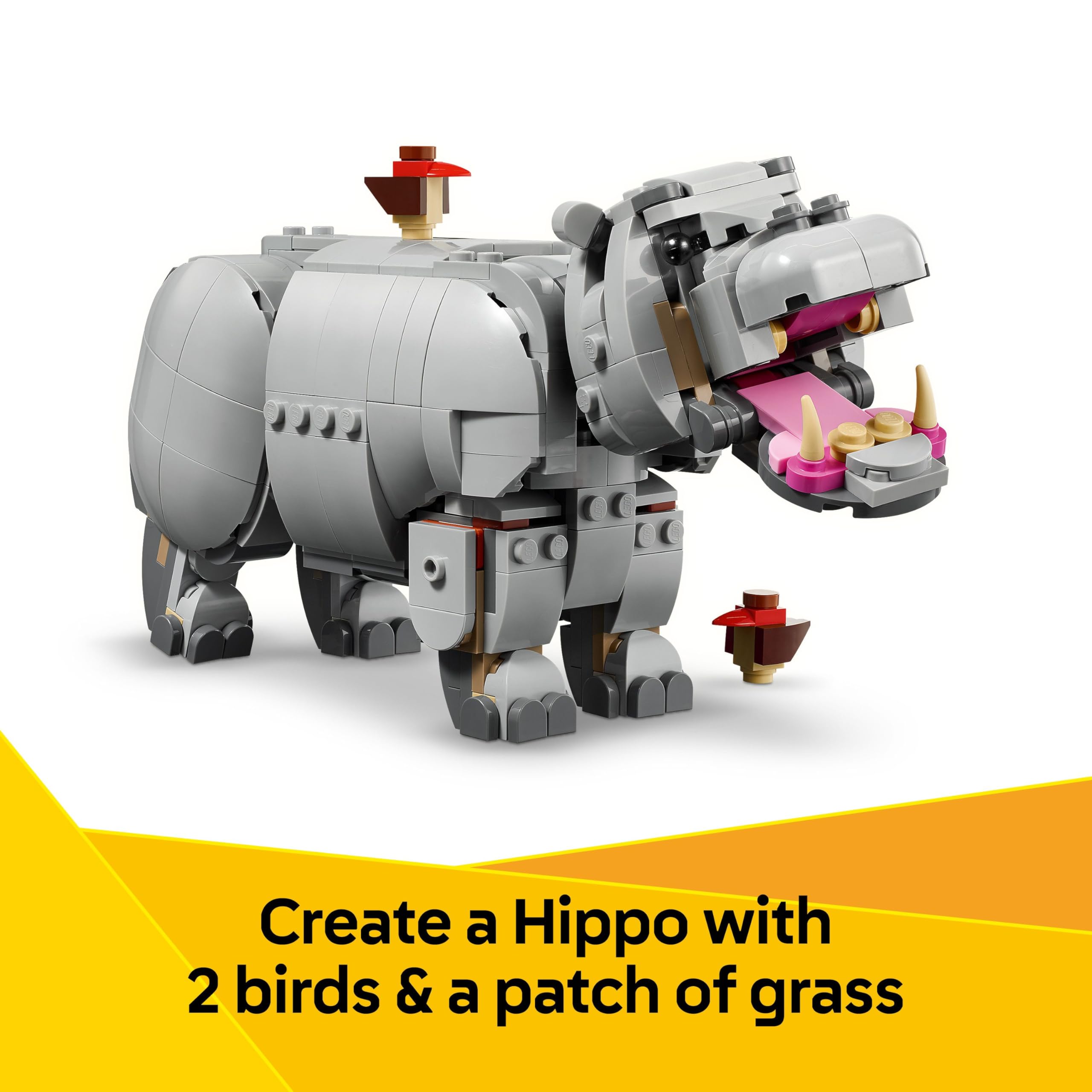 LEGO Creator 3in1 Wild Animals: Majestic Rhino with Birds Toy - Building Set for Ages 9+ 3