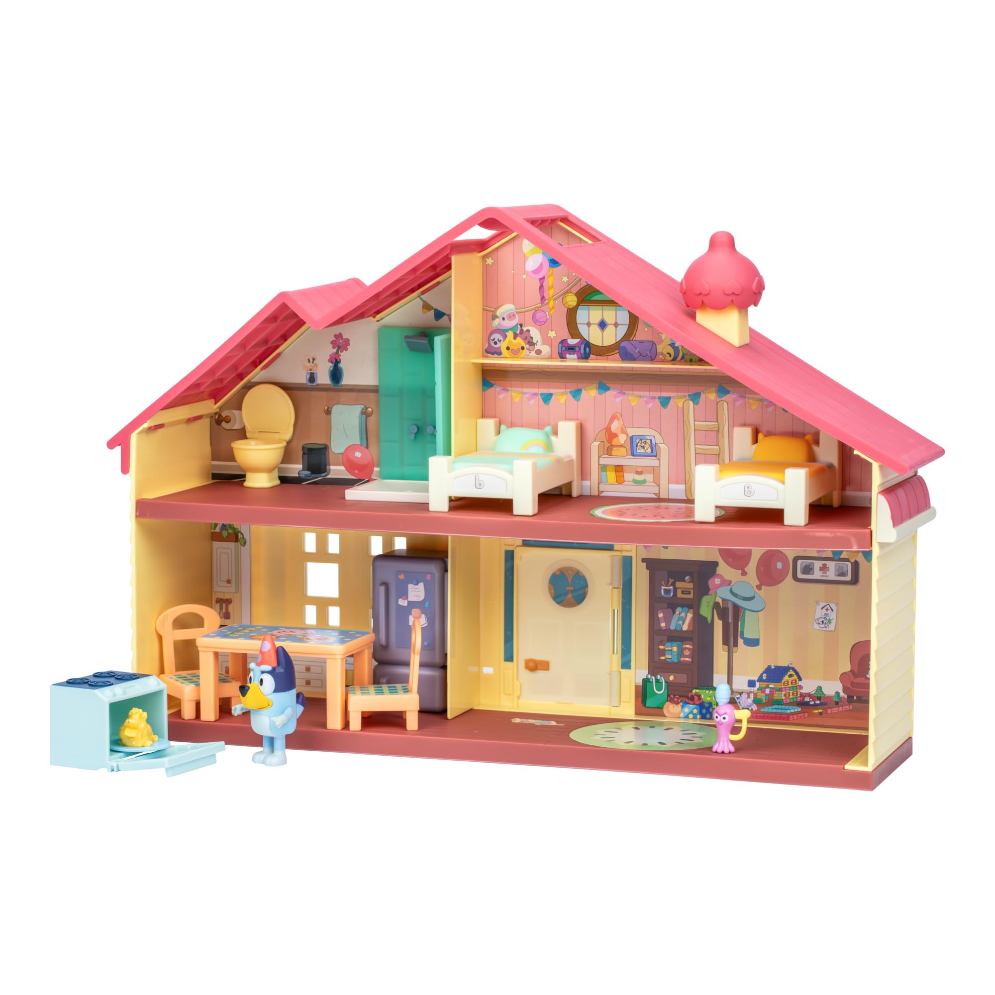Bluey Celebration Home Playset - 11-Piece Playset with Exclusive Figure, Ages 3+ 3