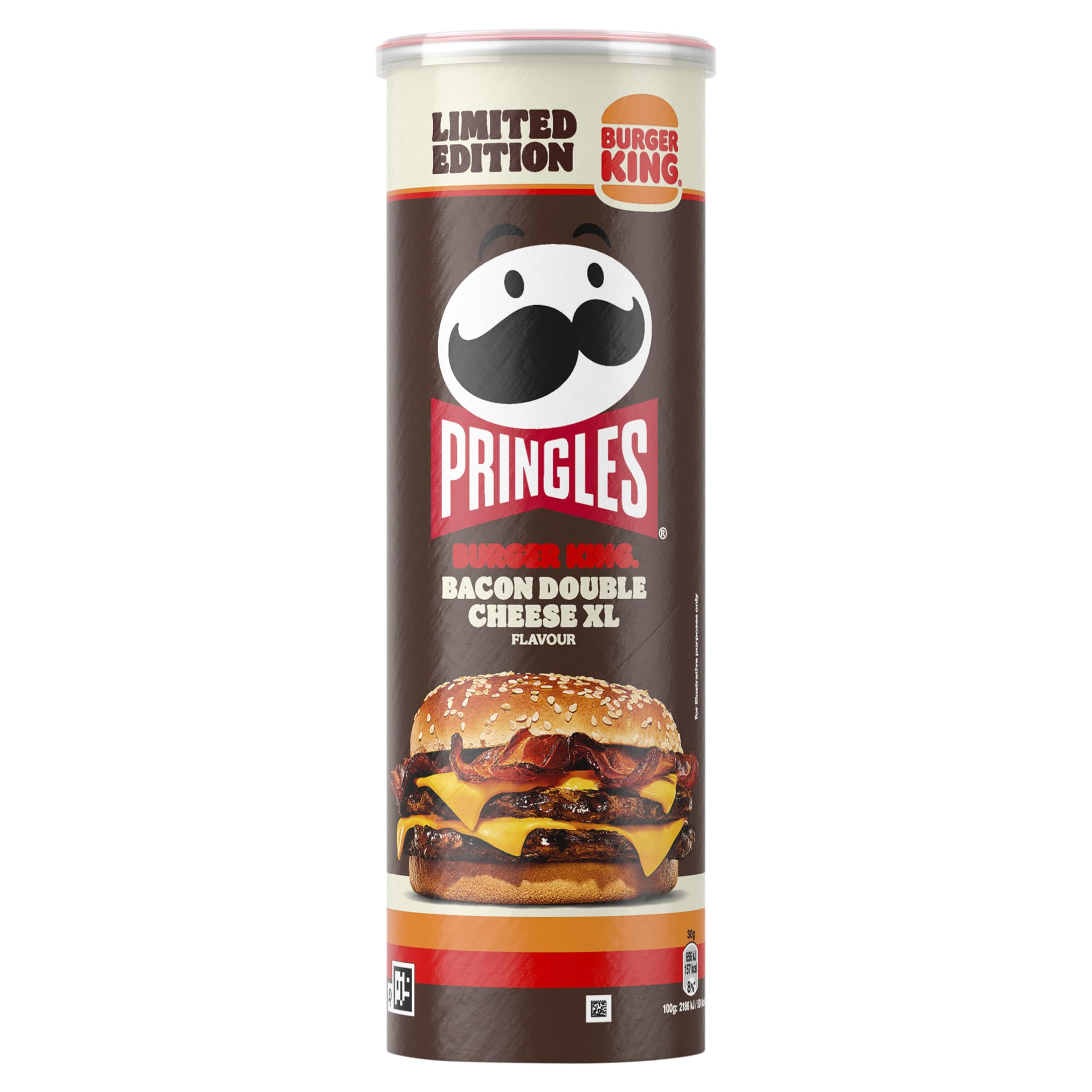 Pringles Burger King Double XL Cheese Savoury Snack | 165g Tube