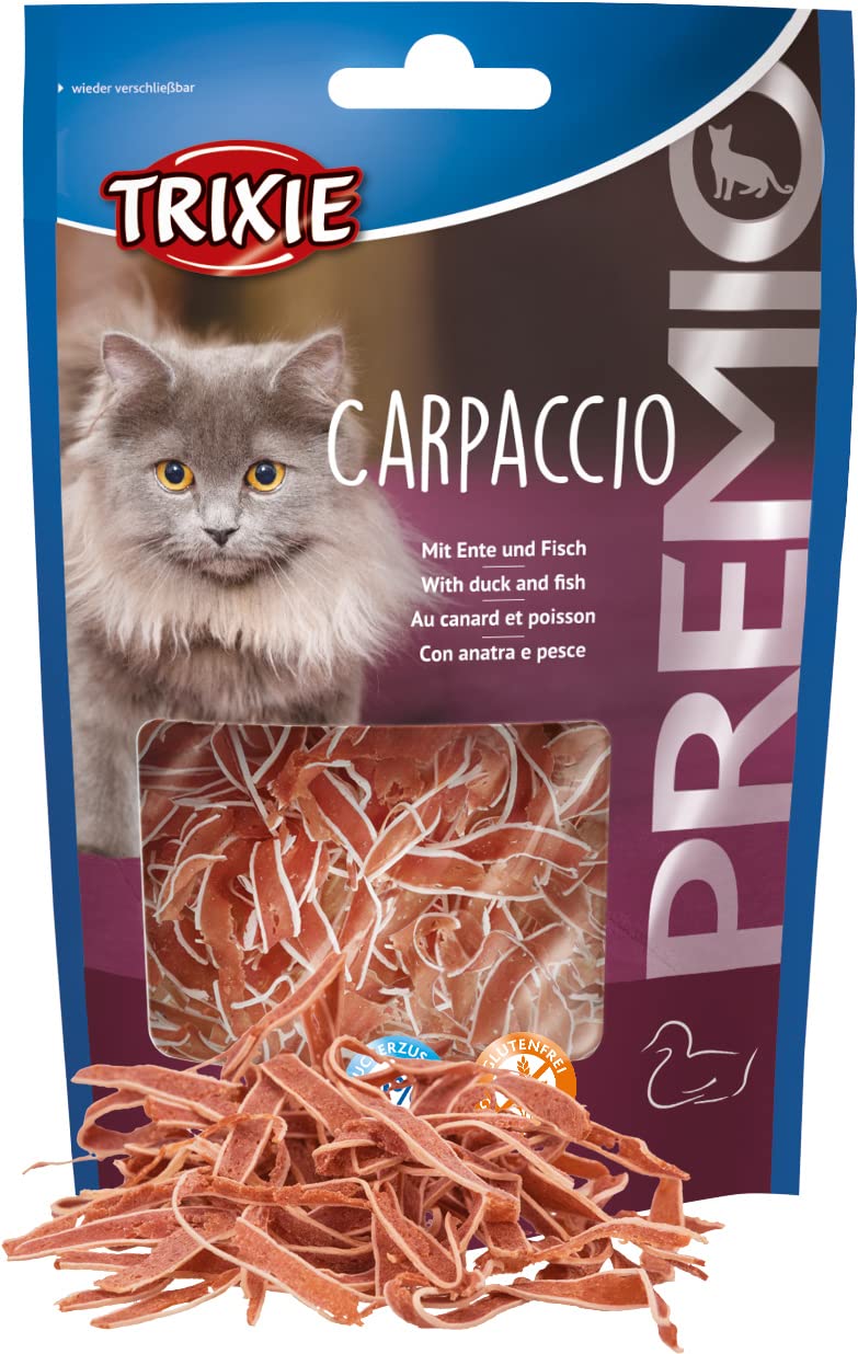 TRIXIE Premio Carpaccio Duck and Fish Cat Snack Wafer | 20g | Gluten-Free, No Added Sugar