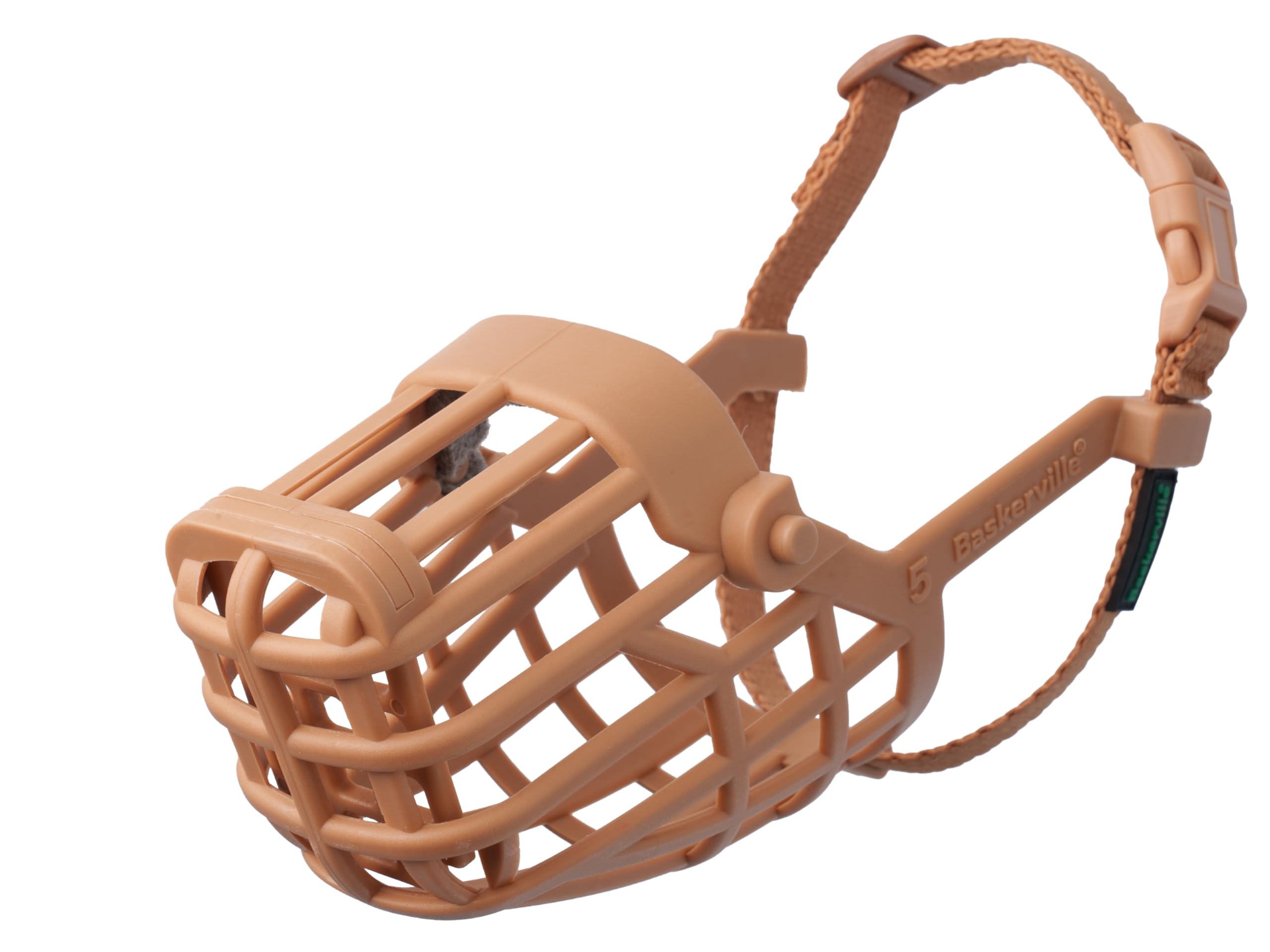 Baskerville Classic Basket Muzzle - Size 6, Brown, Prevents Biting & Scavenging