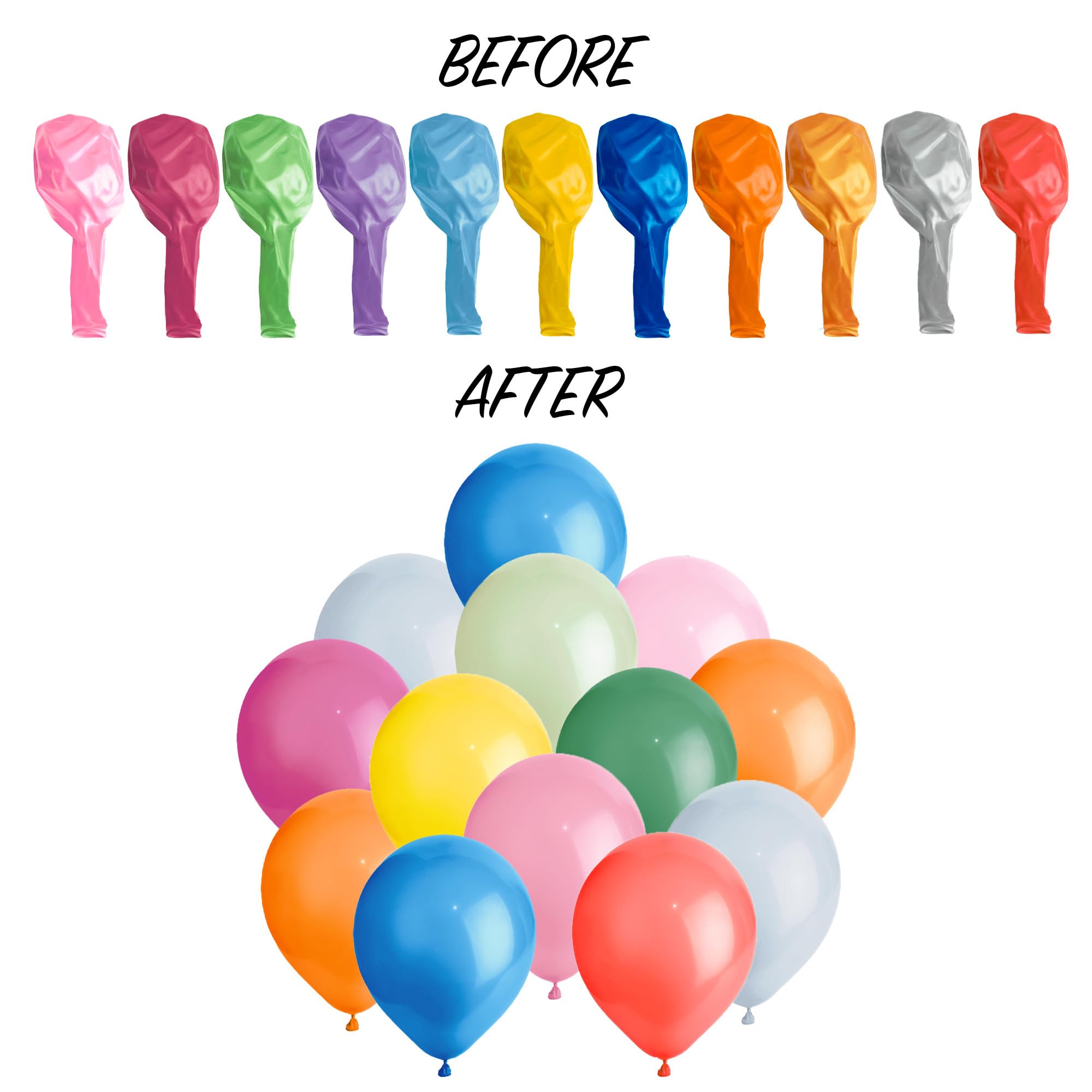 SHATCHI Rainbow Balloons 50 Pack - 12 Inch Metallic Latex Party Decorations 6