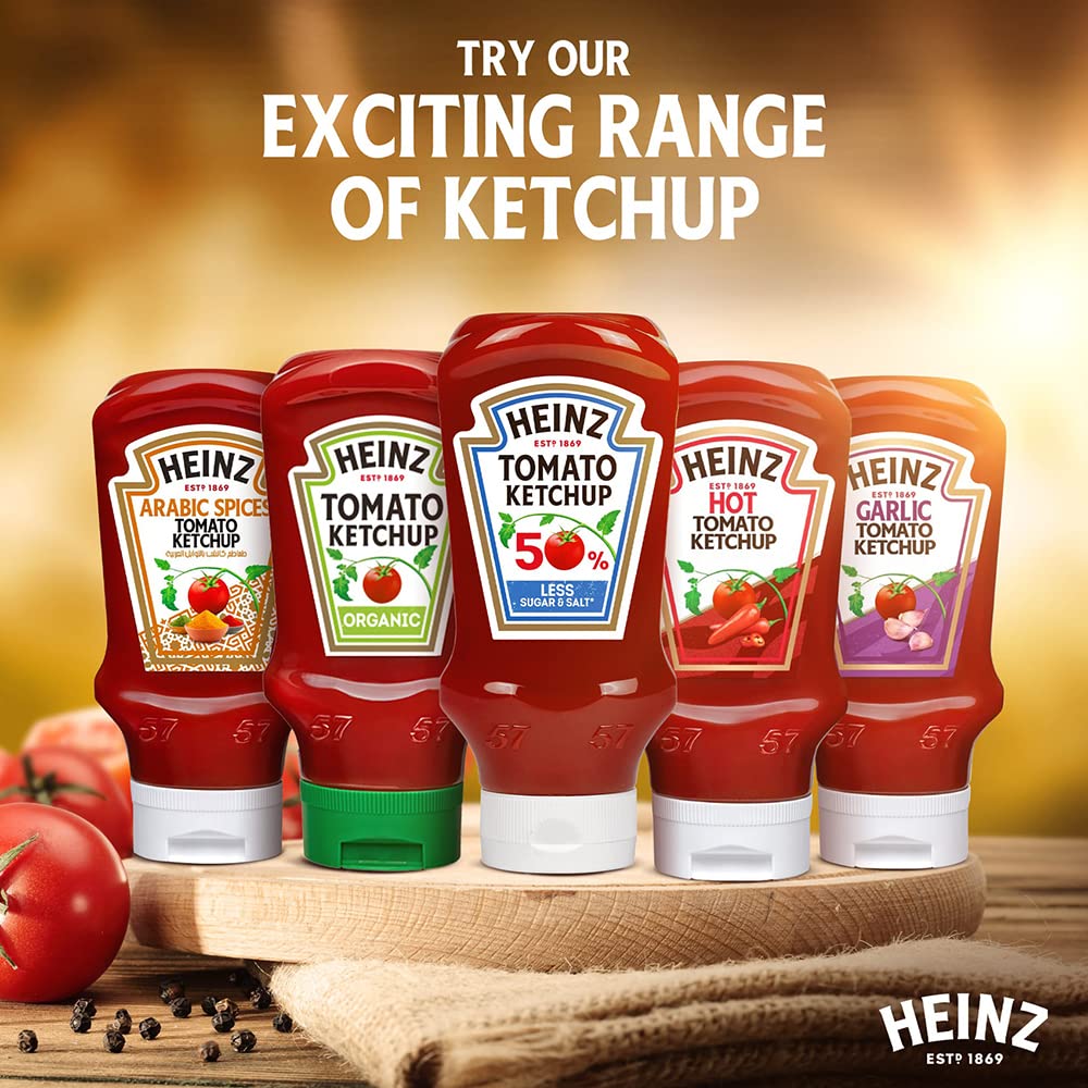 Heinz Tomato Ketchup 50% Less Sugar & Salt 435g 7