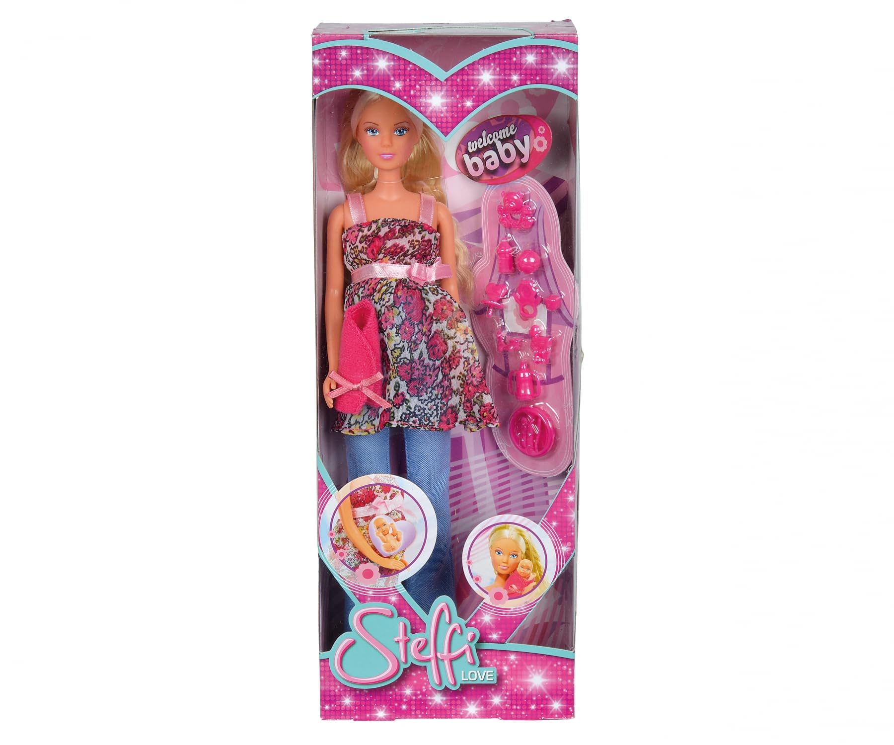 Simba Steffi Love Pregnant Doll with 13 Accessories - Tummy Opens to Place Baby, Ages 3+ 11